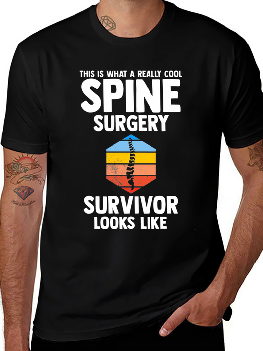 Cool Spine Surgery Survivor Graphic T-Shirt