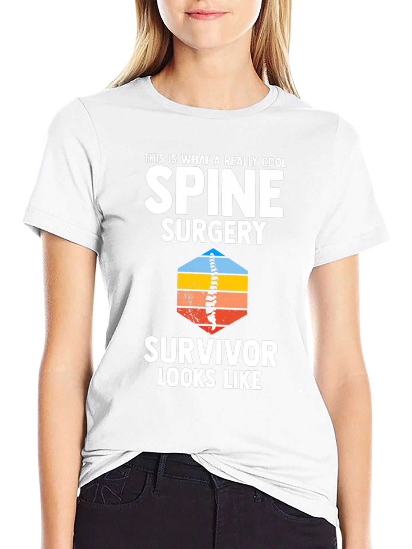Cool Spine Surgery Survivor Graphic T-Shirt