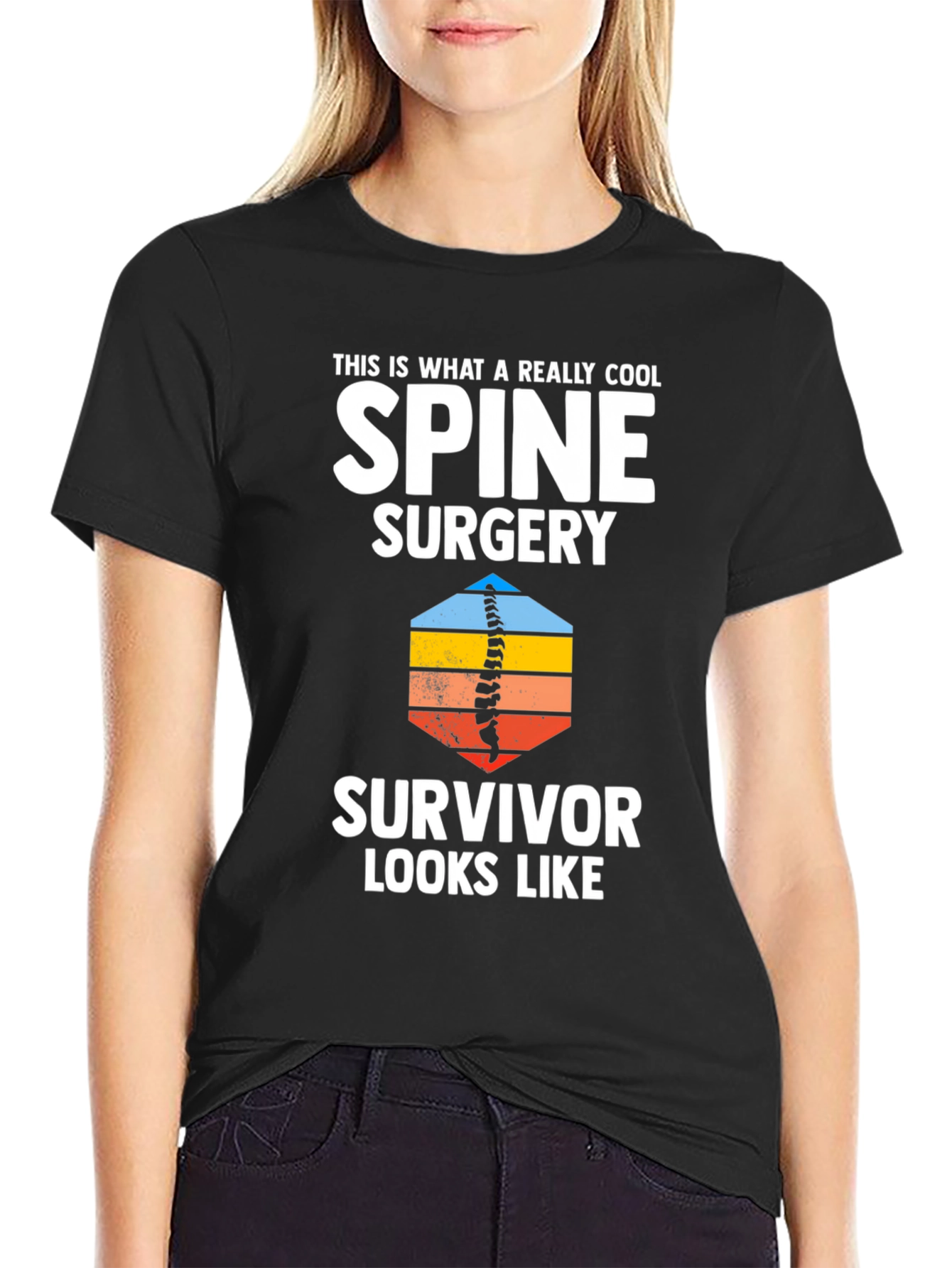 Cool Spine Surgery Survivor Graphic T-Shirt