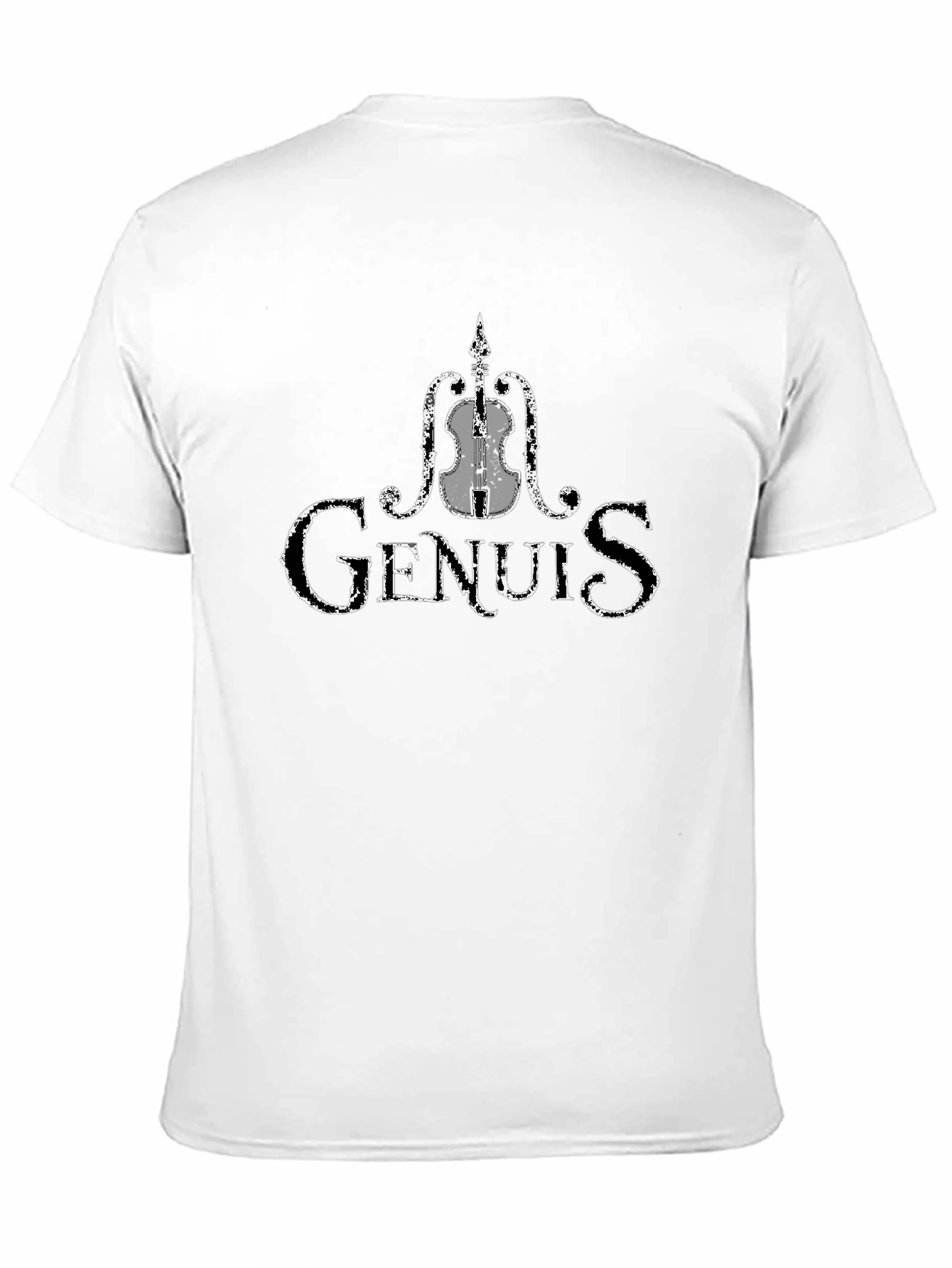 Violin Genius Graphic T-Shirt - Black