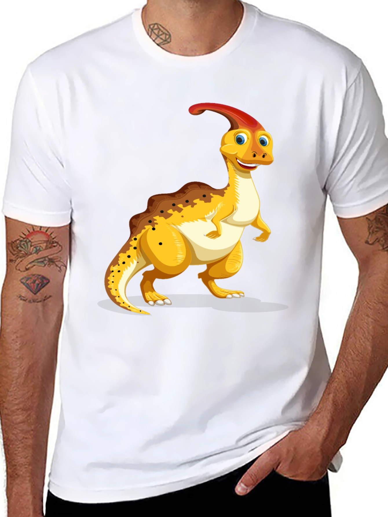 Dino Fun Graphic Tee - Black Casual T-Shirt