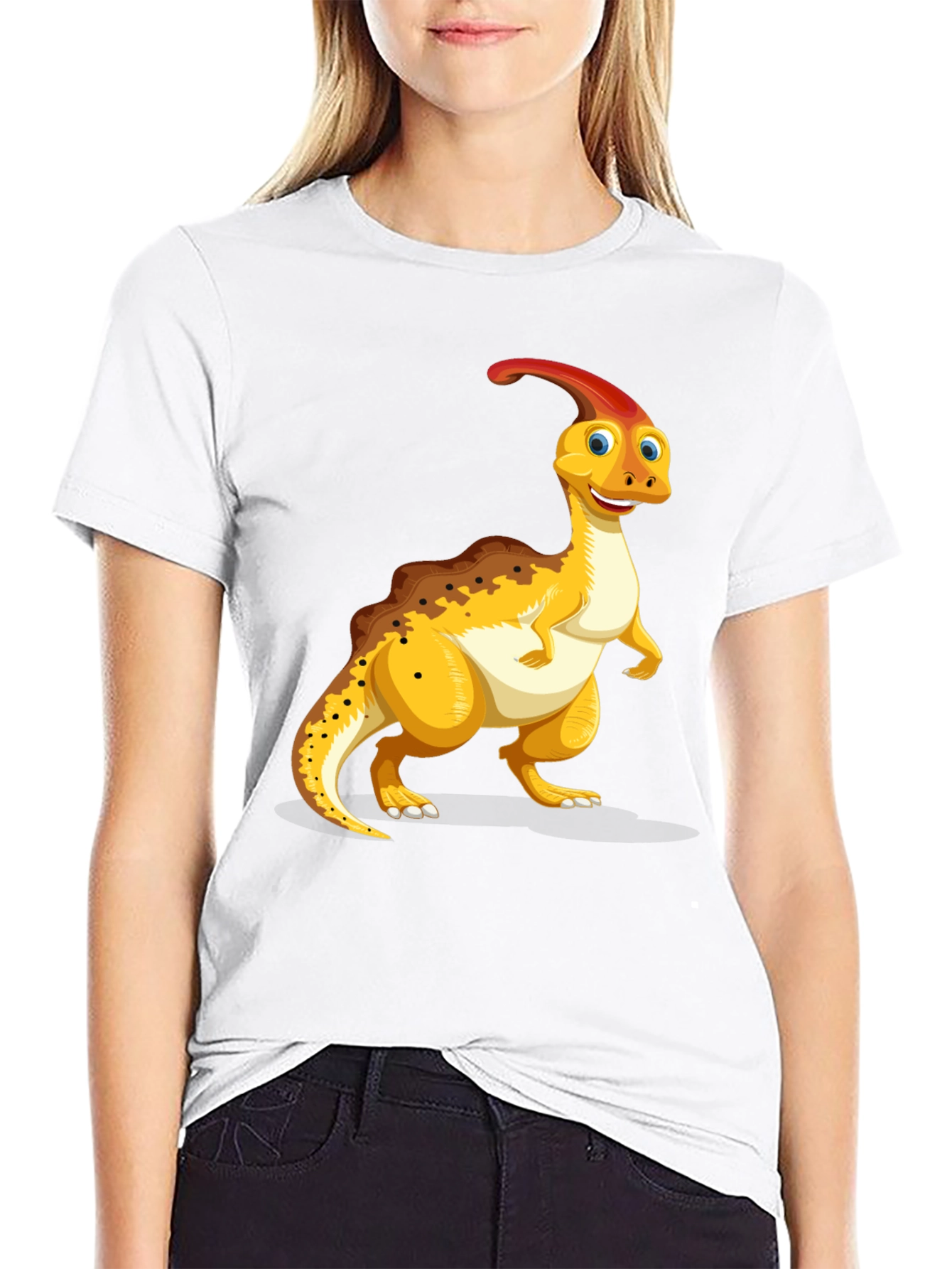 Dino Fun Graphic Tee - Black Casual T-Shirt