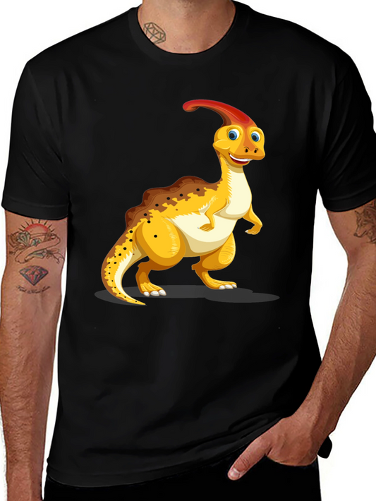 Dino Fun Graphic Tee - Black Casual T-Shirt