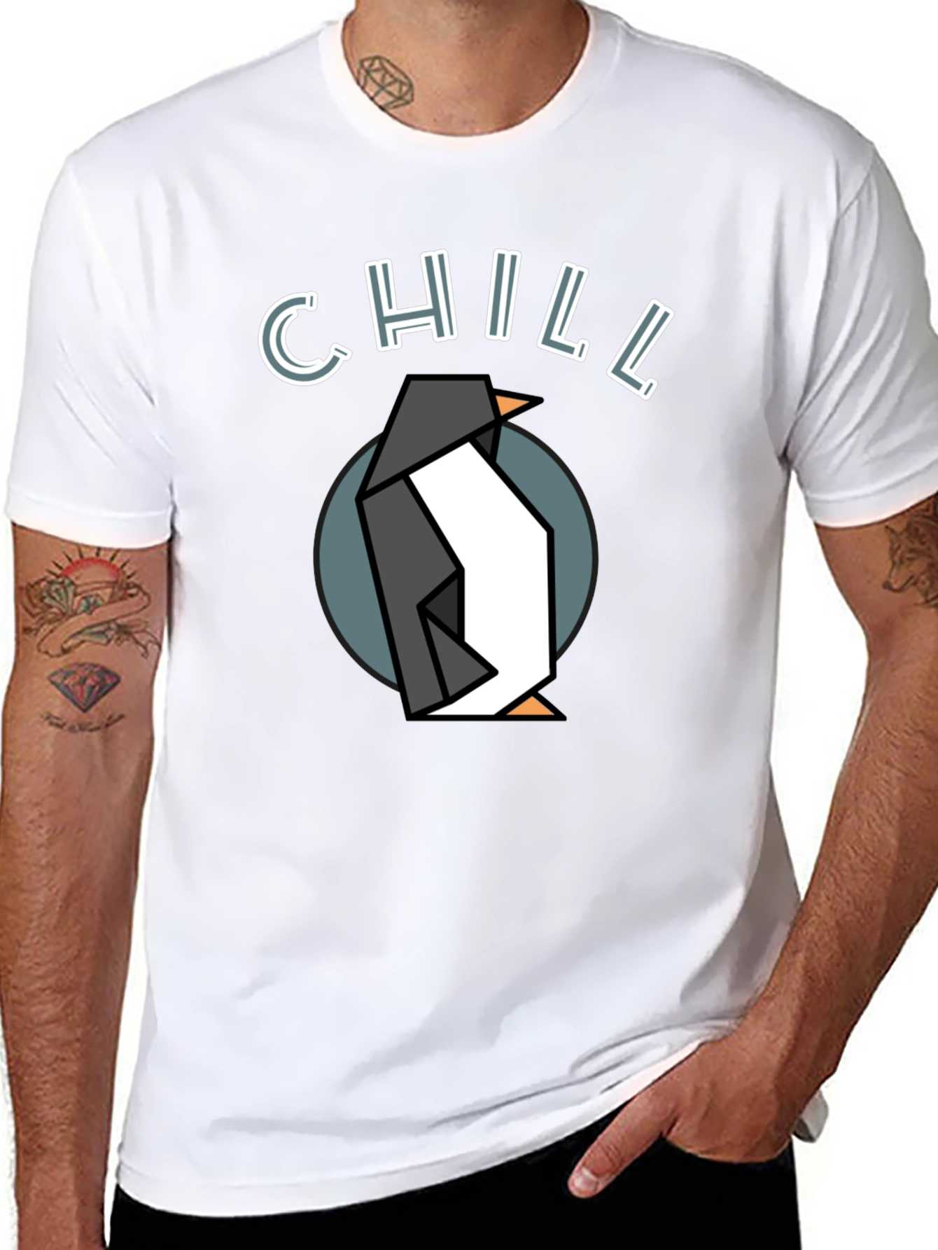 Chill Penguin Graphic Tee - Stylish Comfort