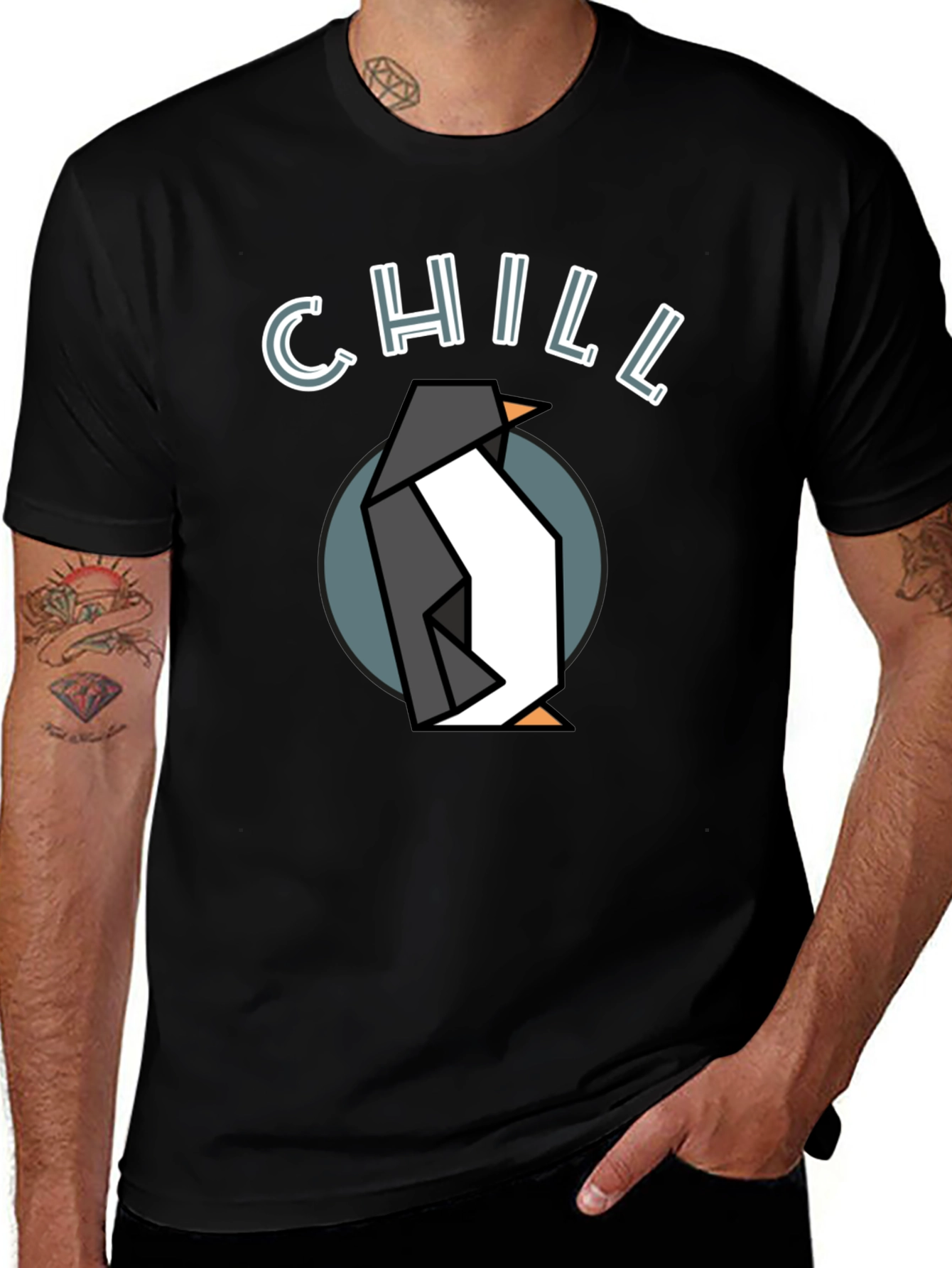 Chill Penguin Graphic Tee - Stylish Comfort