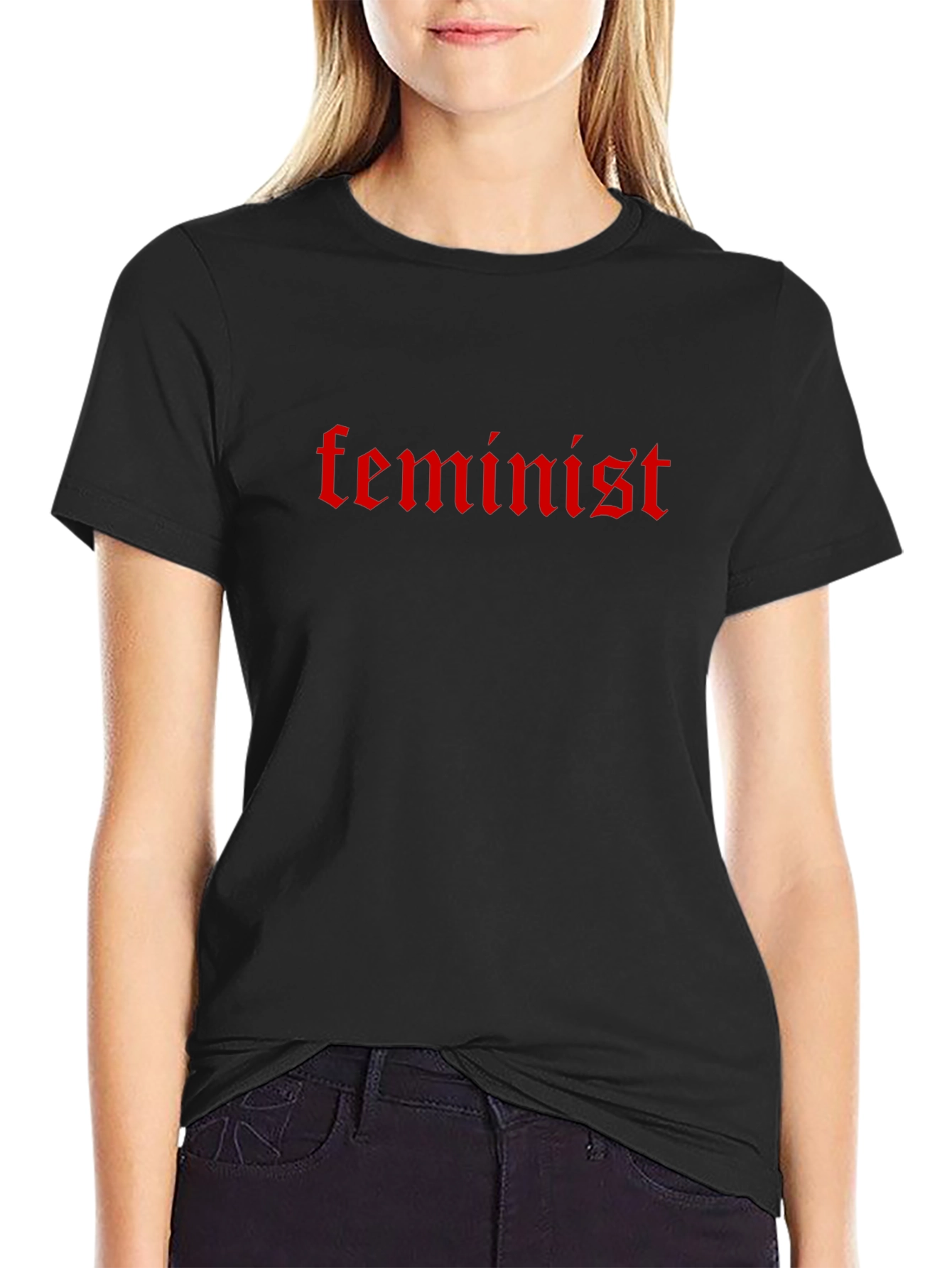 Feminist Gothic Tee - Bold Statement Shirt