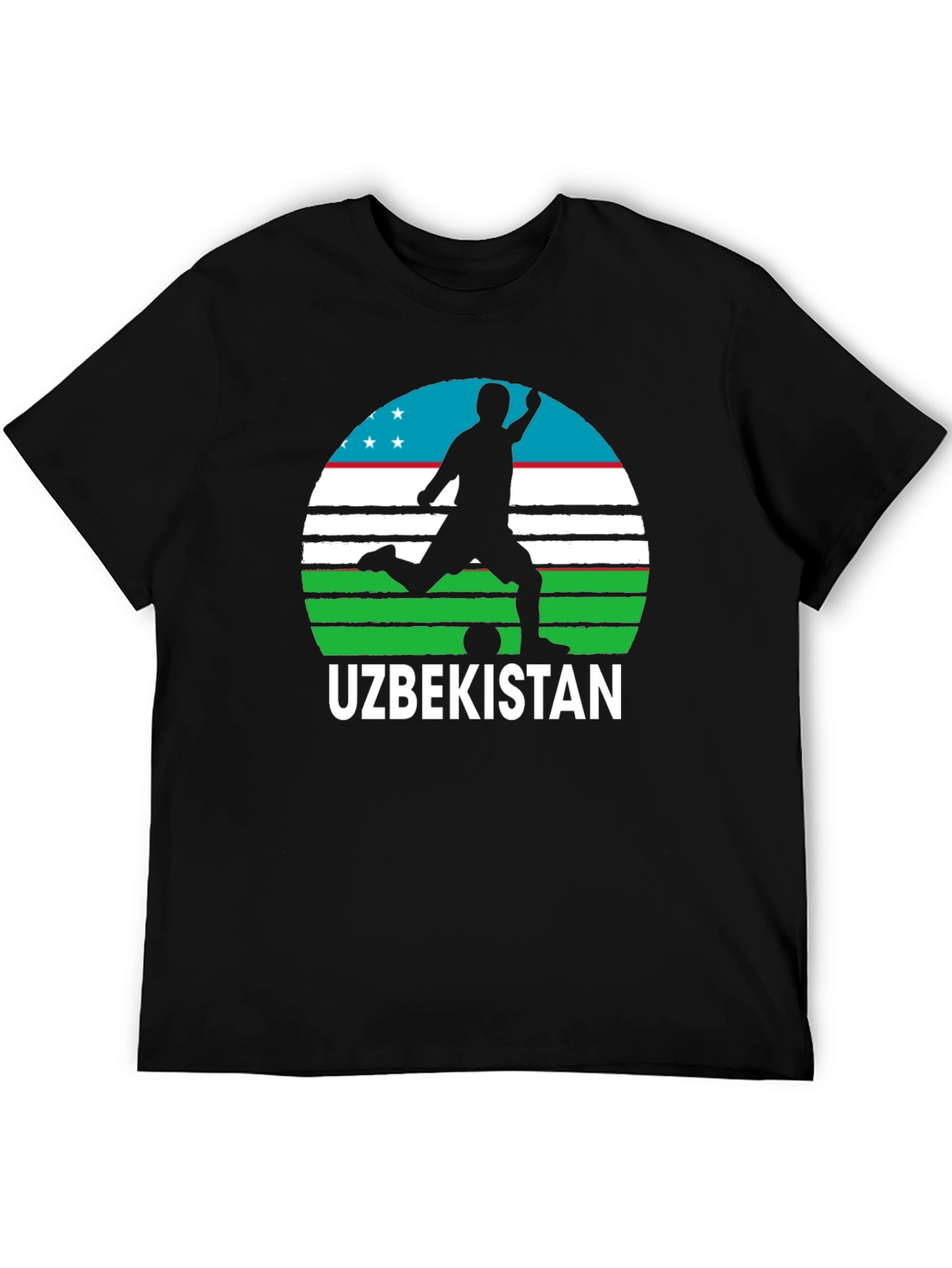 Uzbekistan Soccer T-Shirt - Mens Black Tee