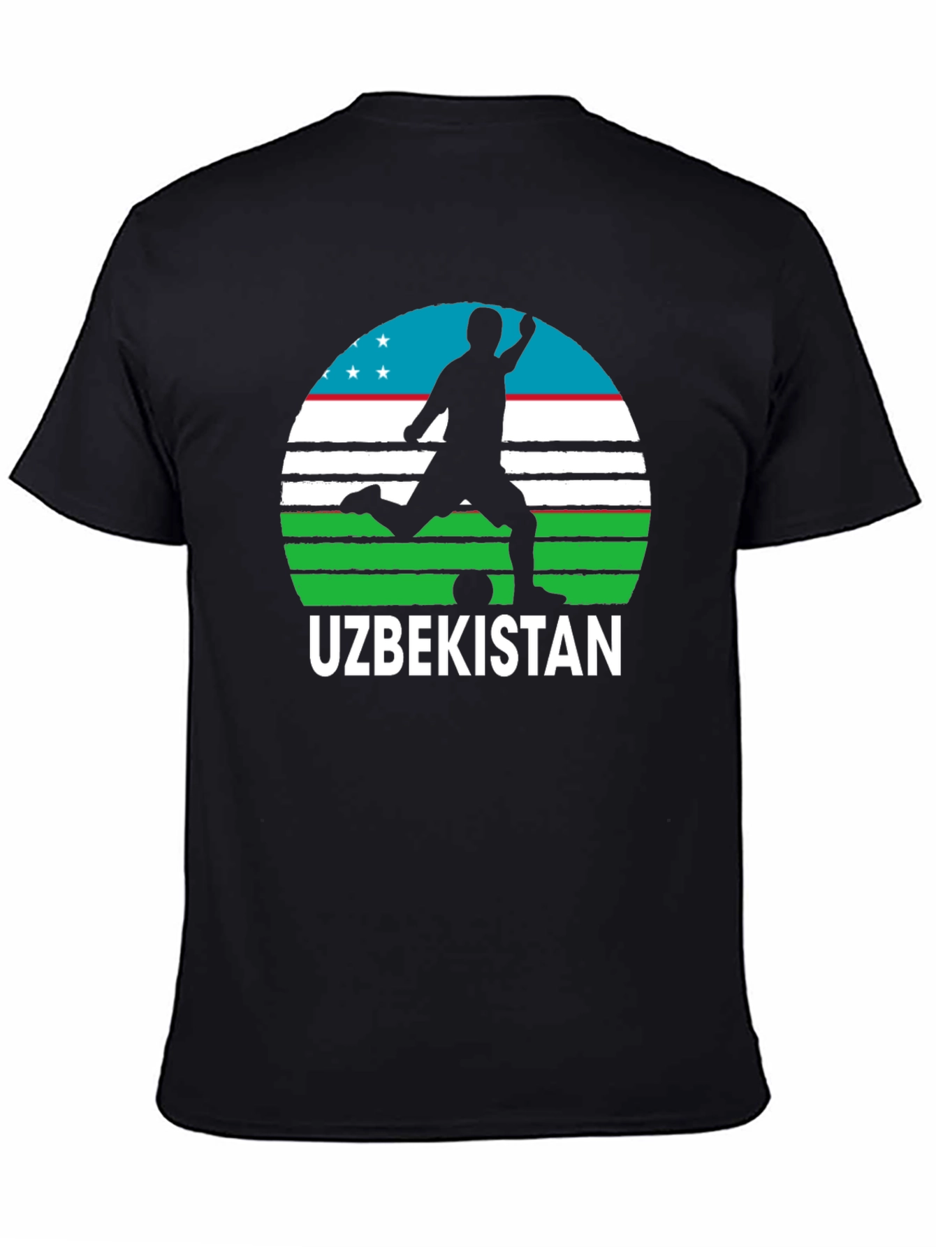 Uzbekistan Soccer T-Shirt - Mens Black Tee