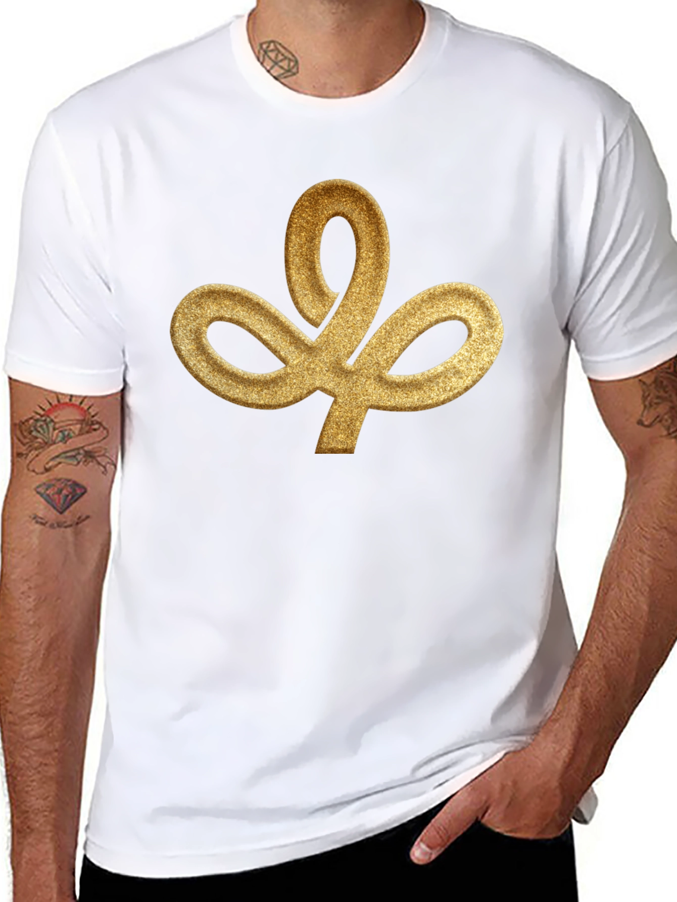 Golden Trefoil Black T-Shirt