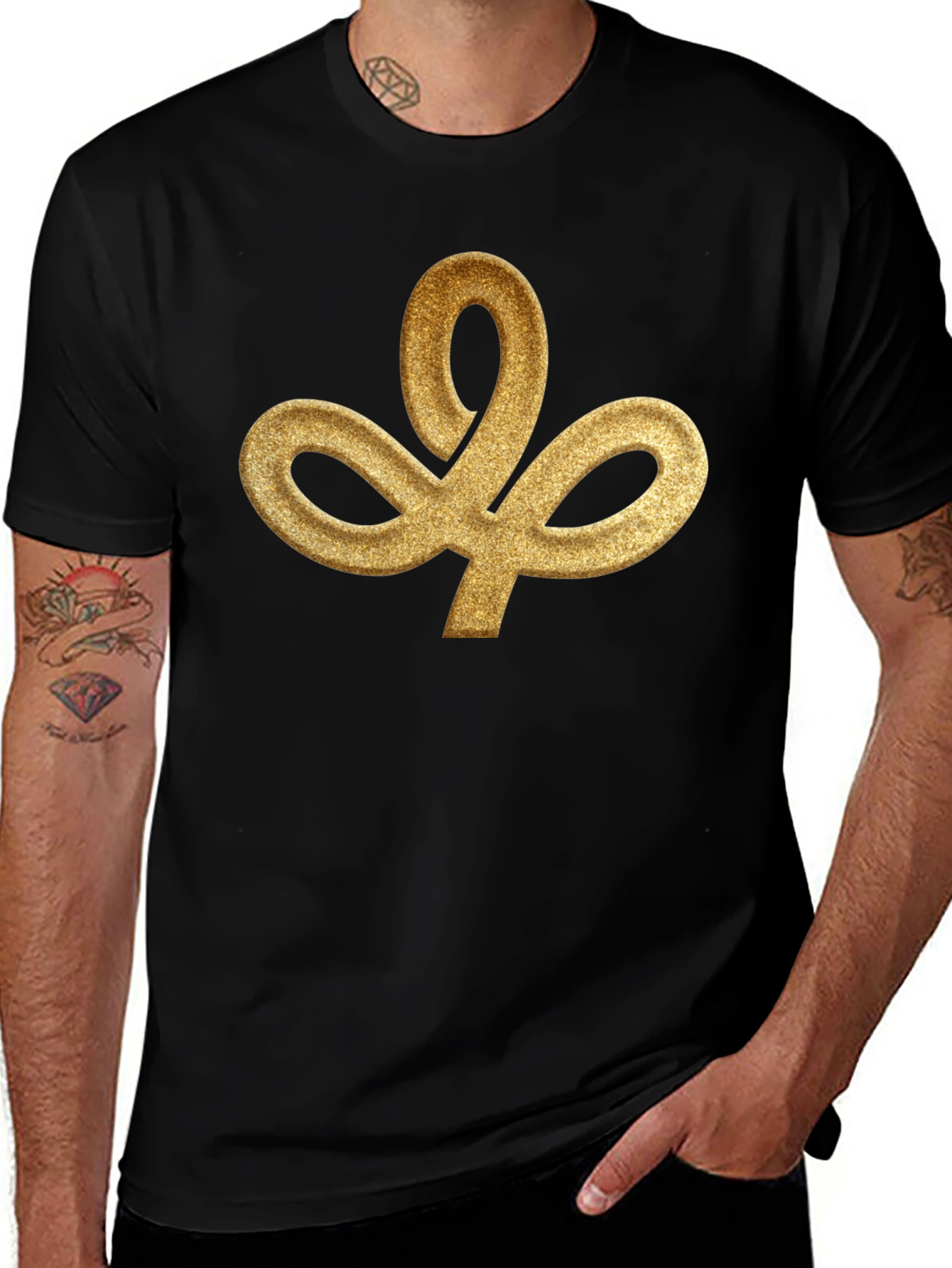 Golden Trefoil Black T-Shirt