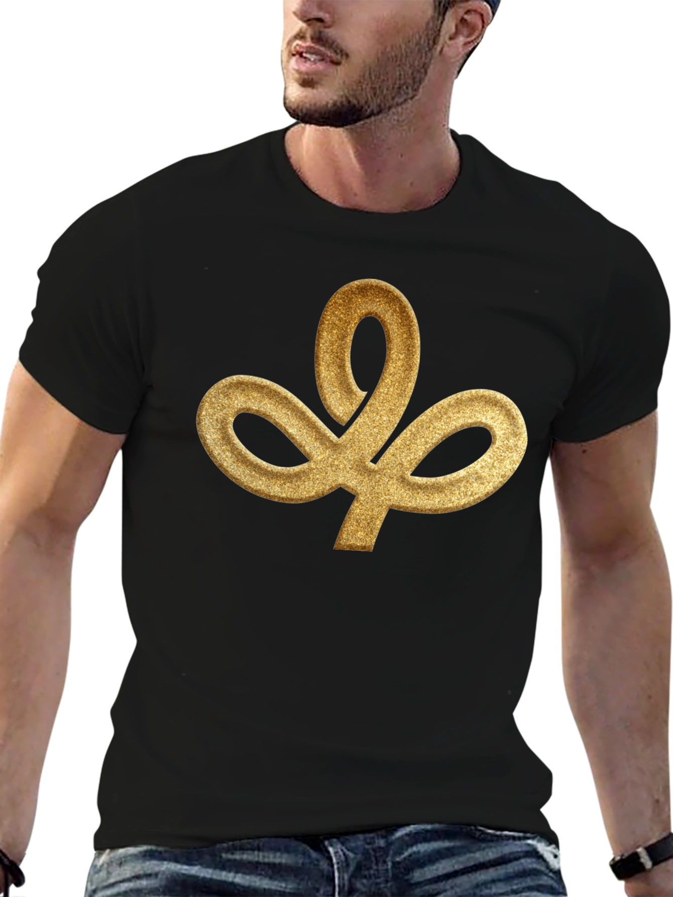 Golden Trefoil Black T-Shirt