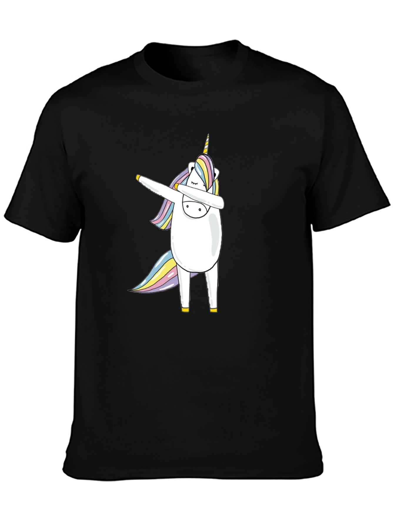 Dabbing Unicorn Black T-Shirt