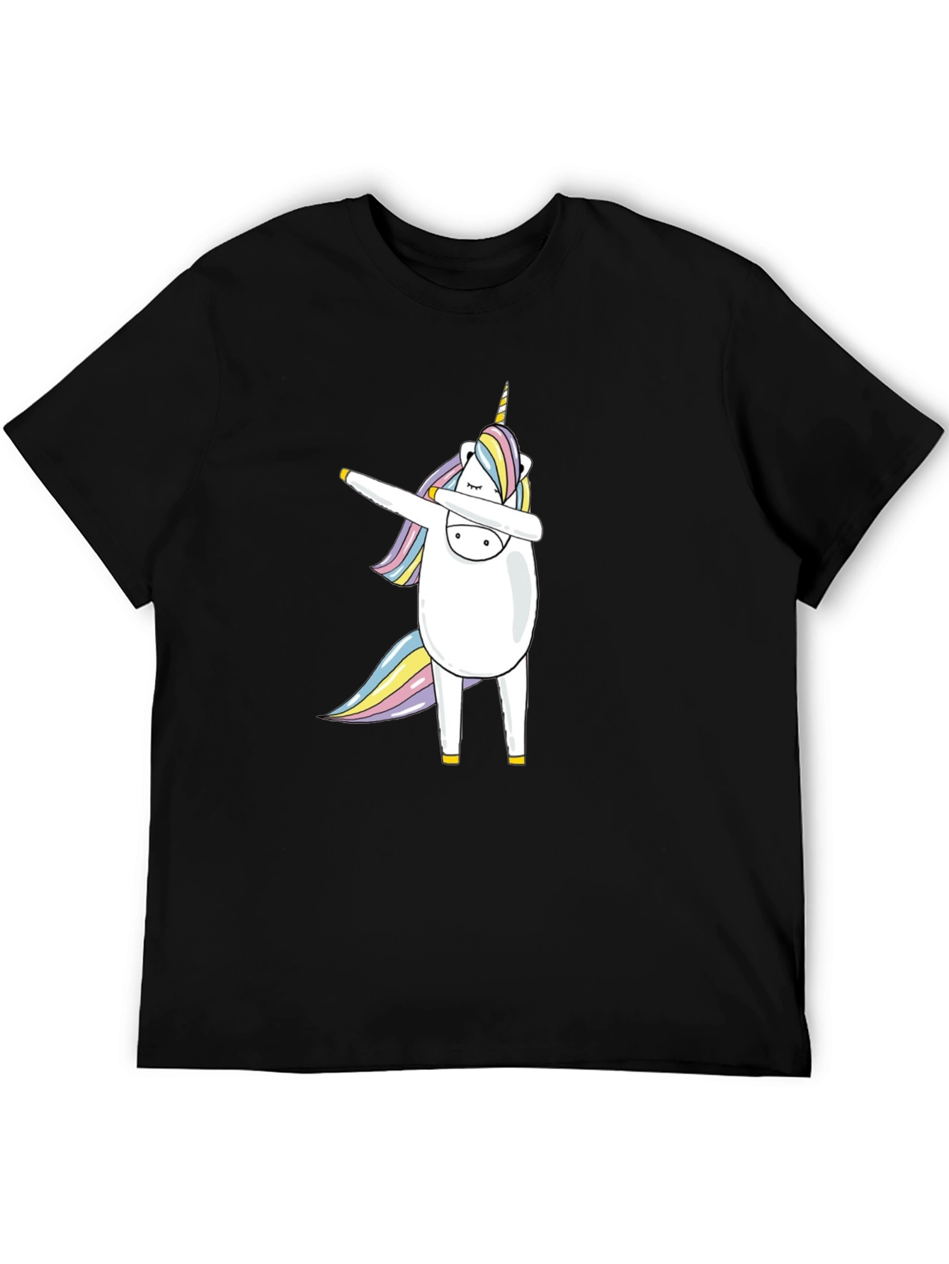 Dabbing Unicorn Black T-Shirt