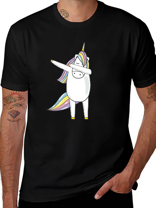 Dabbing Unicorn Black T-Shirt