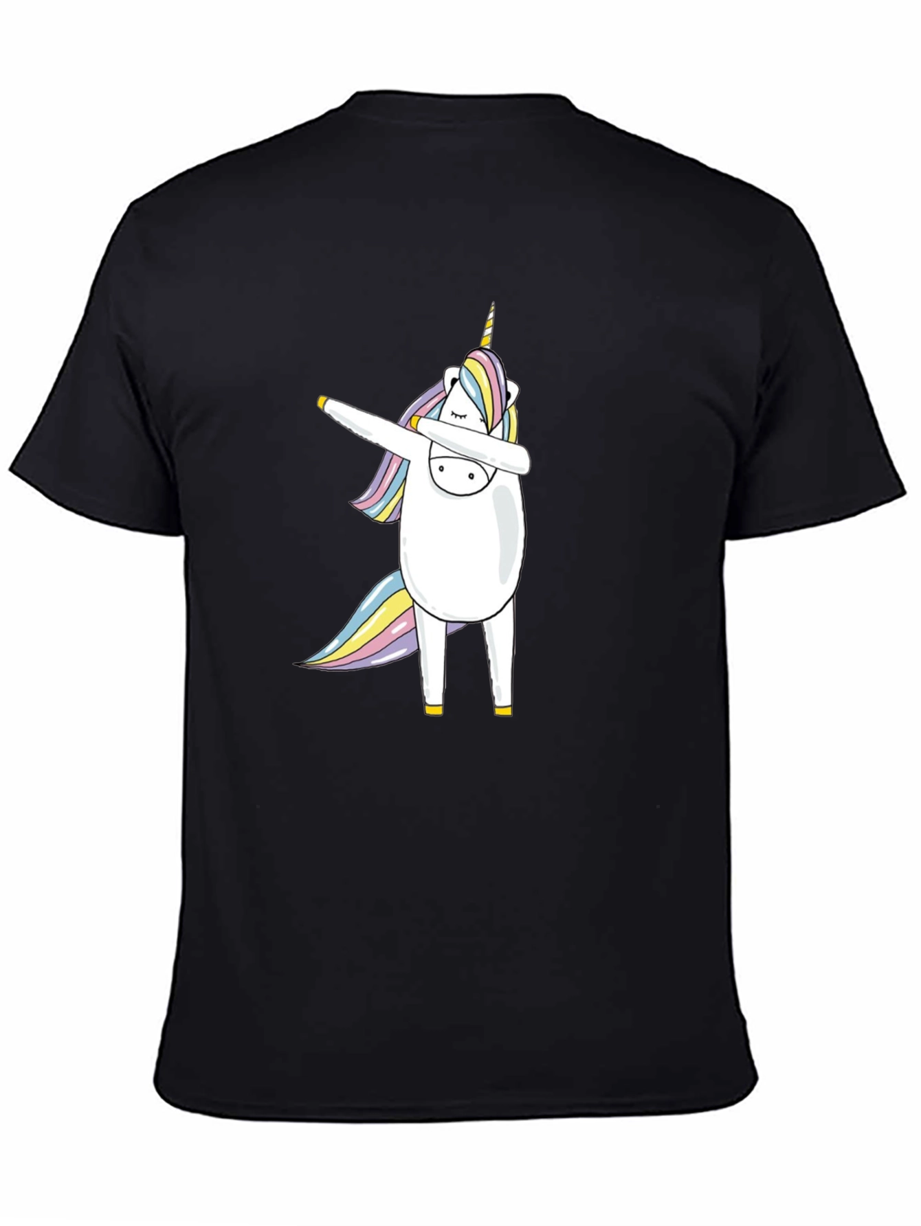Dabbing Unicorn Black T-Shirt