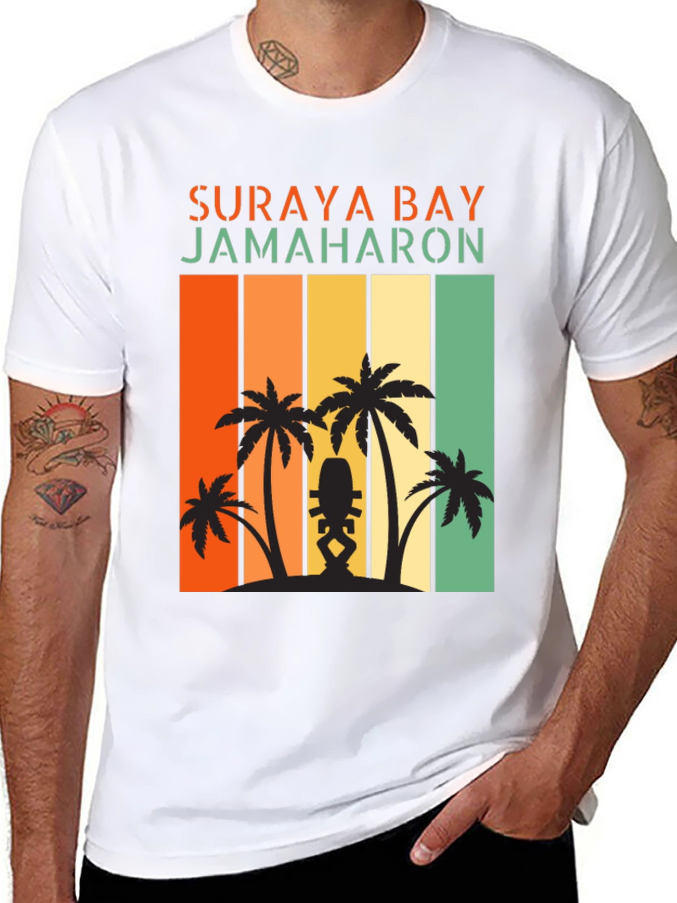 Suraya Bay Jamaharon Retro Palm Tree T-Shirt
