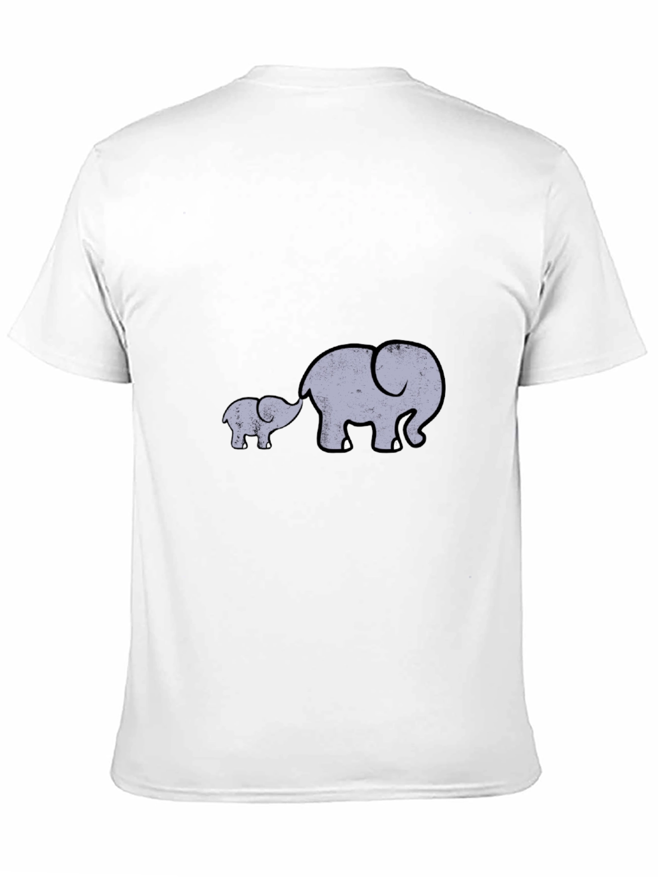 Elephant Family Graphic Tee - Black Casual Comfort