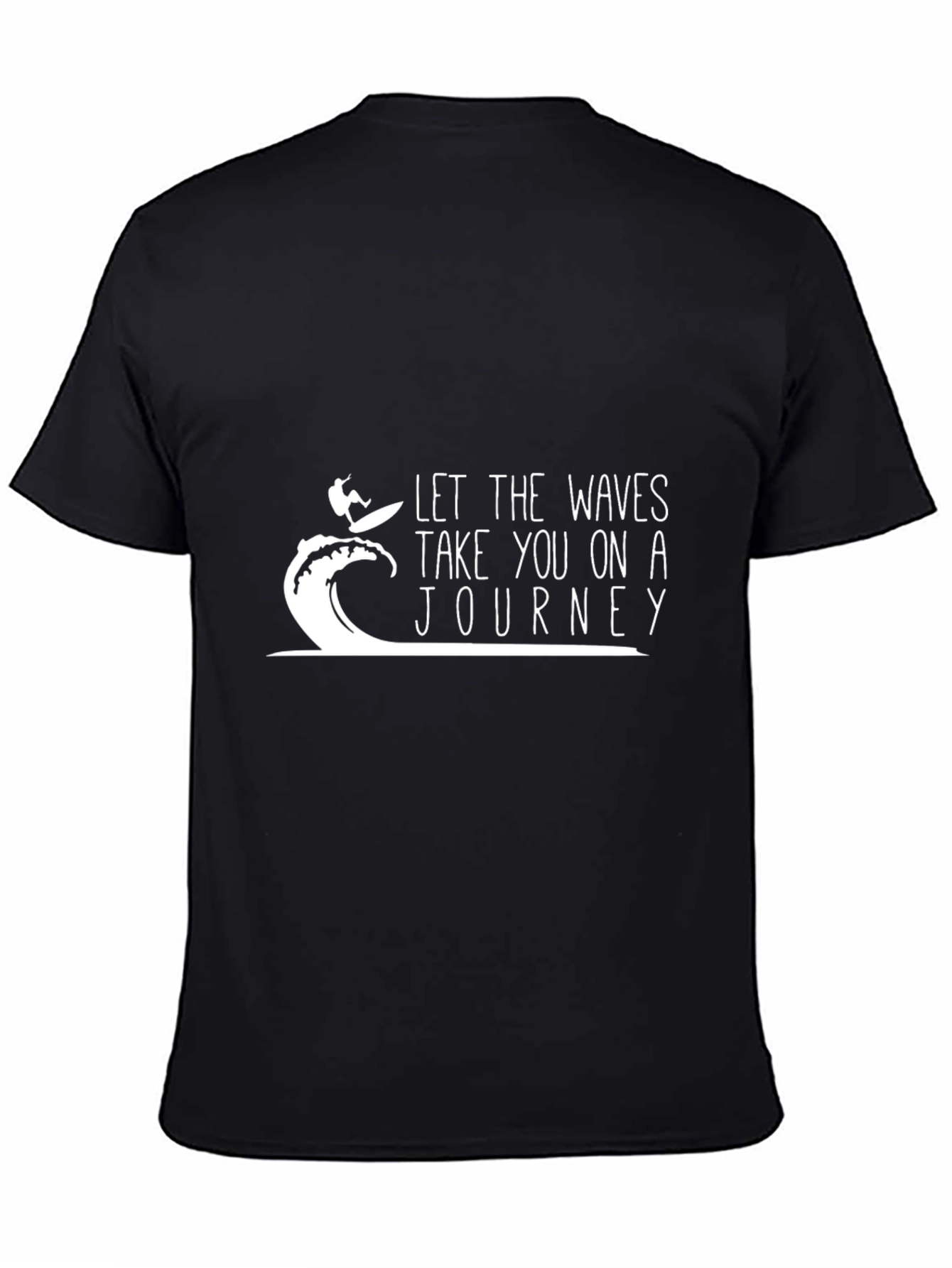 Surfing Waves Journey Black Tee