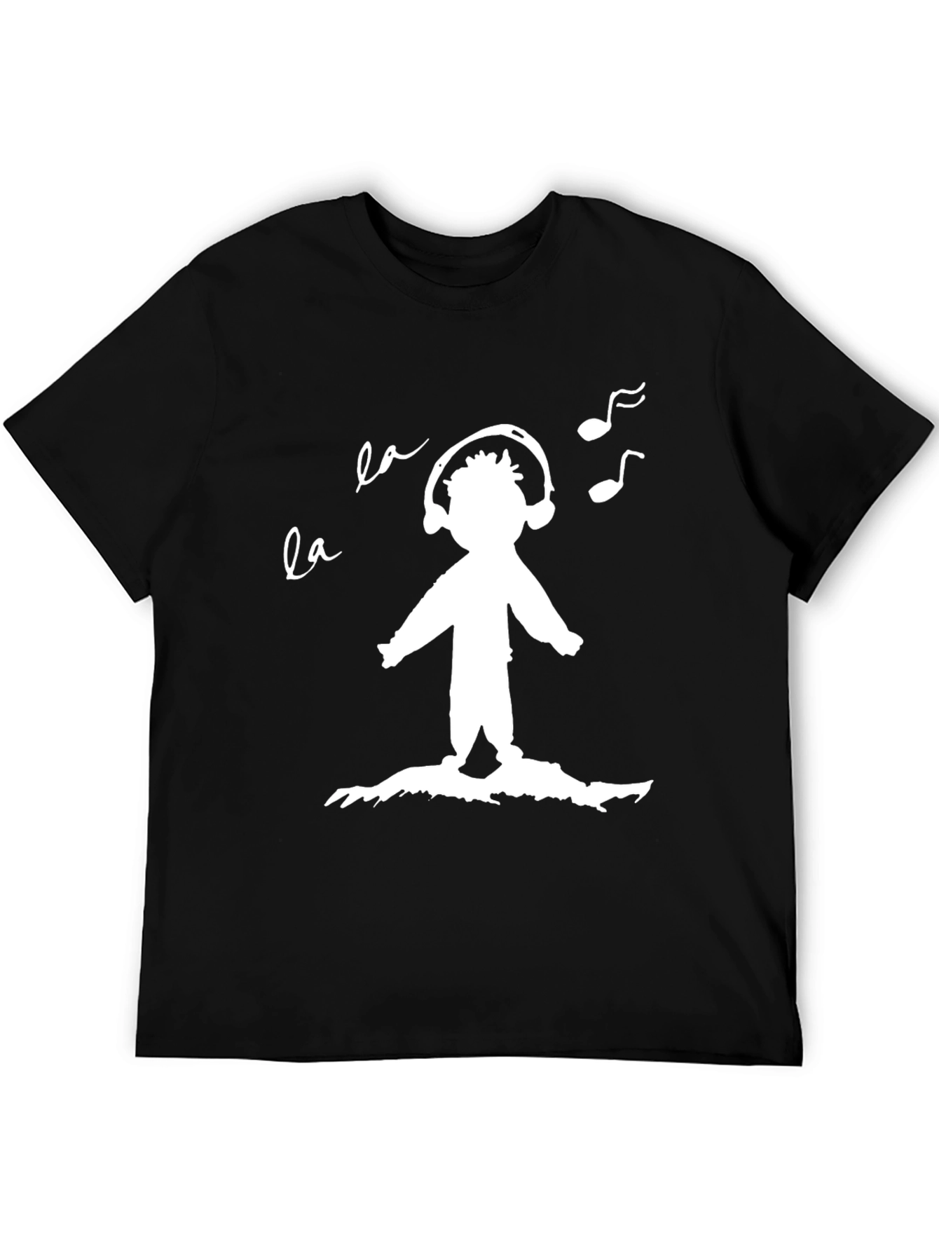 Music Lovers Tee: Black Graphic Print T-Shirt