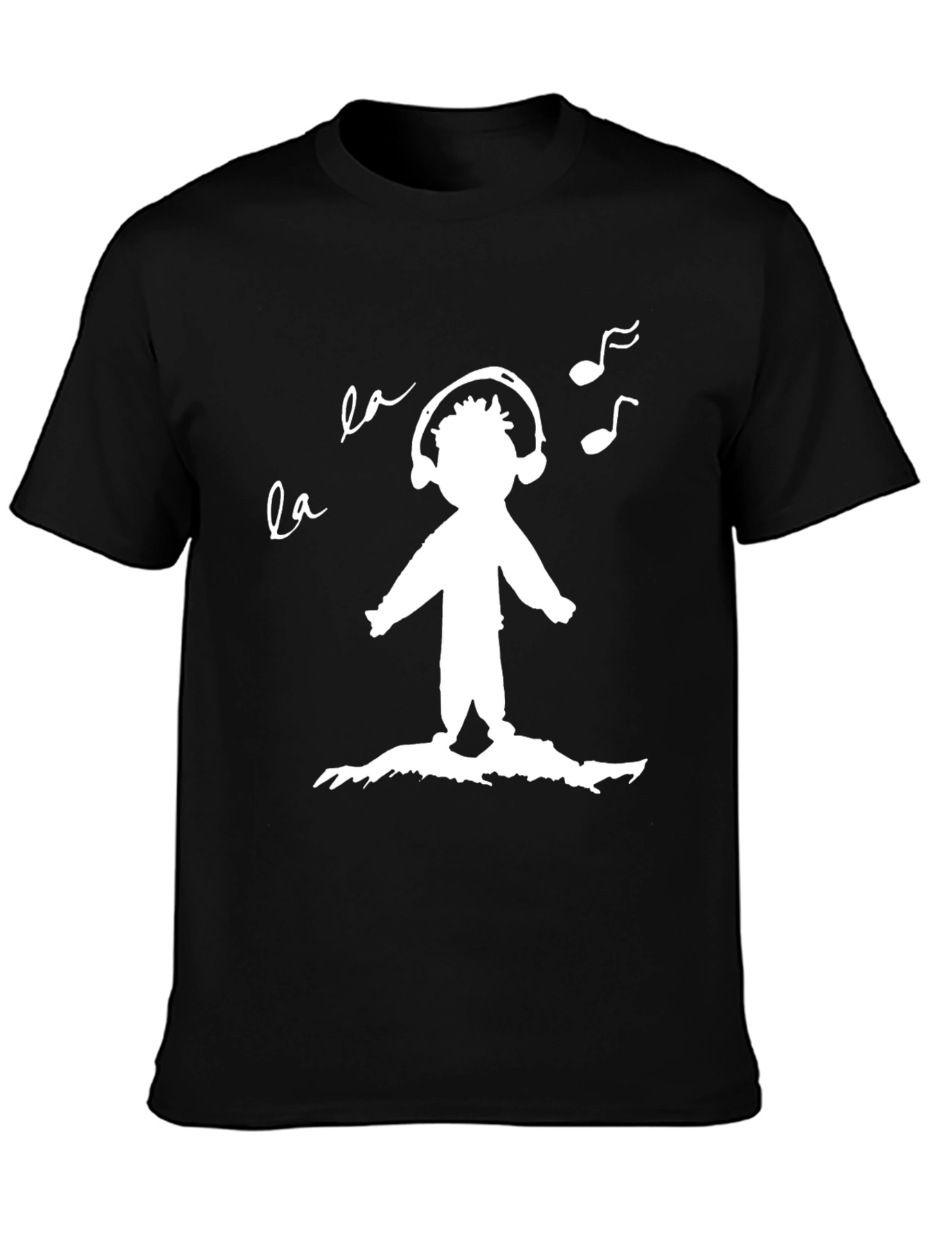 Music Lovers Tee: Black Graphic Print T-Shirt
