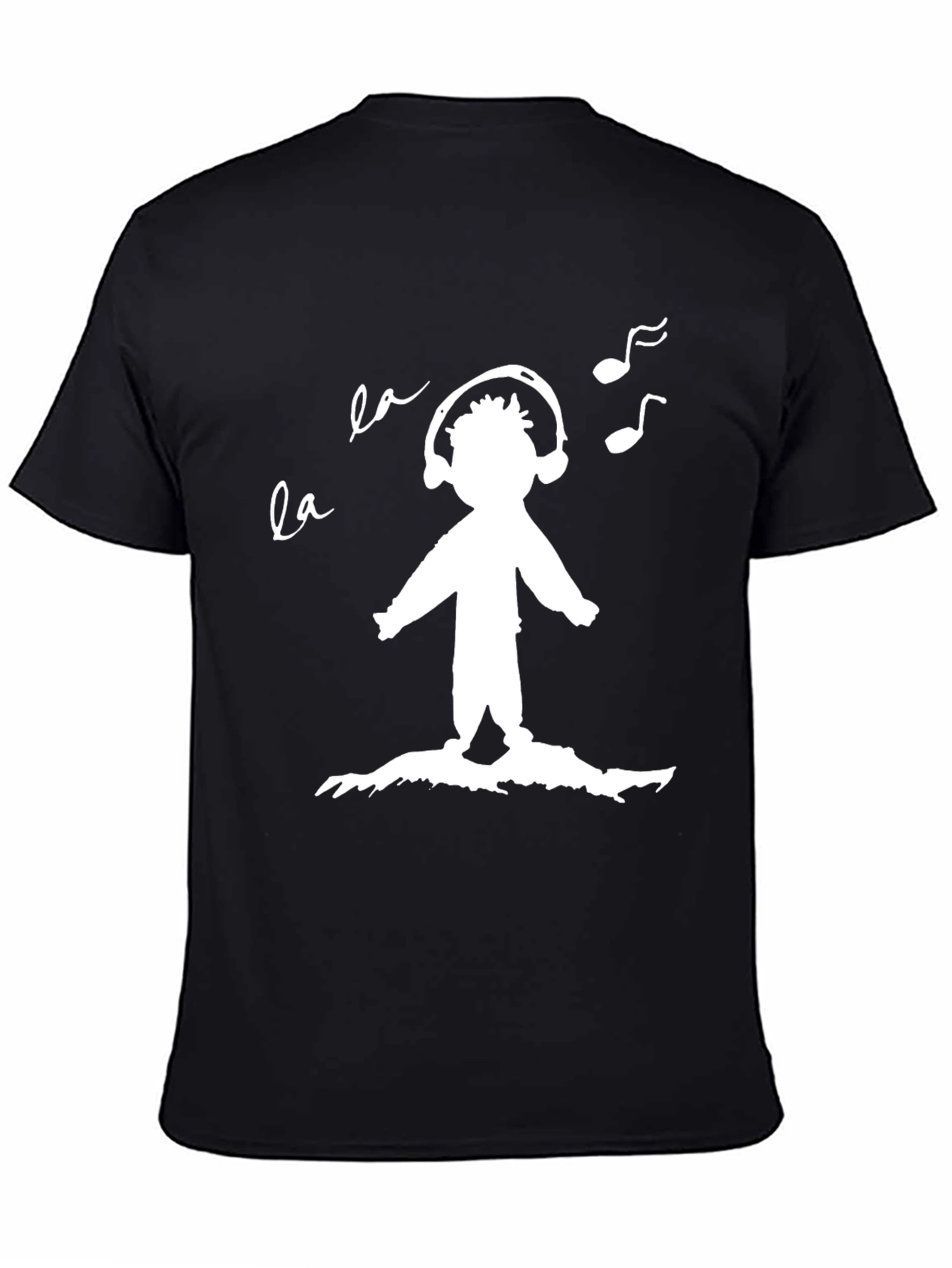 Music Lovers Tee: Black Graphic Print T-Shirt