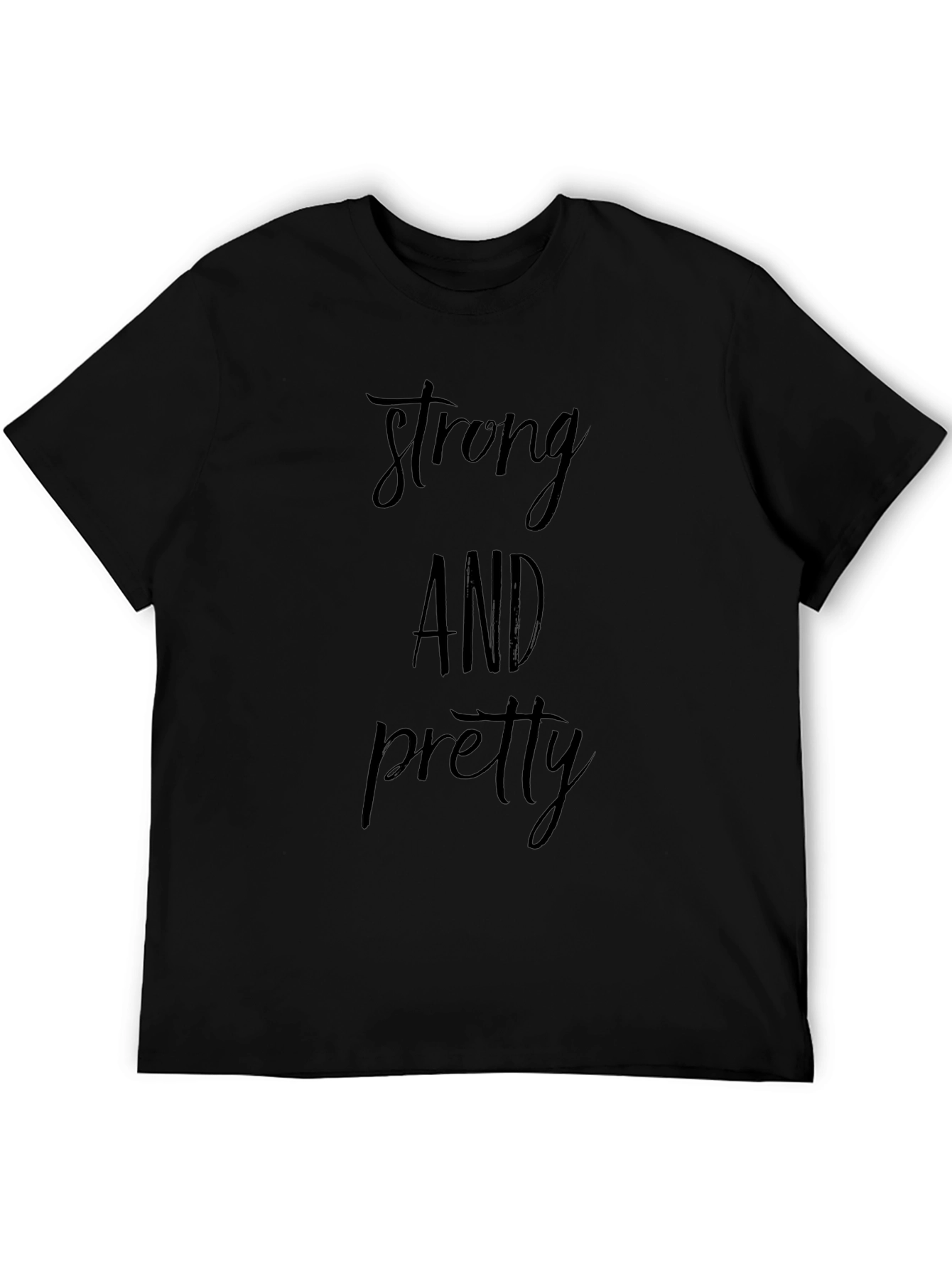 Strong and Pretty Black Graphic Tee