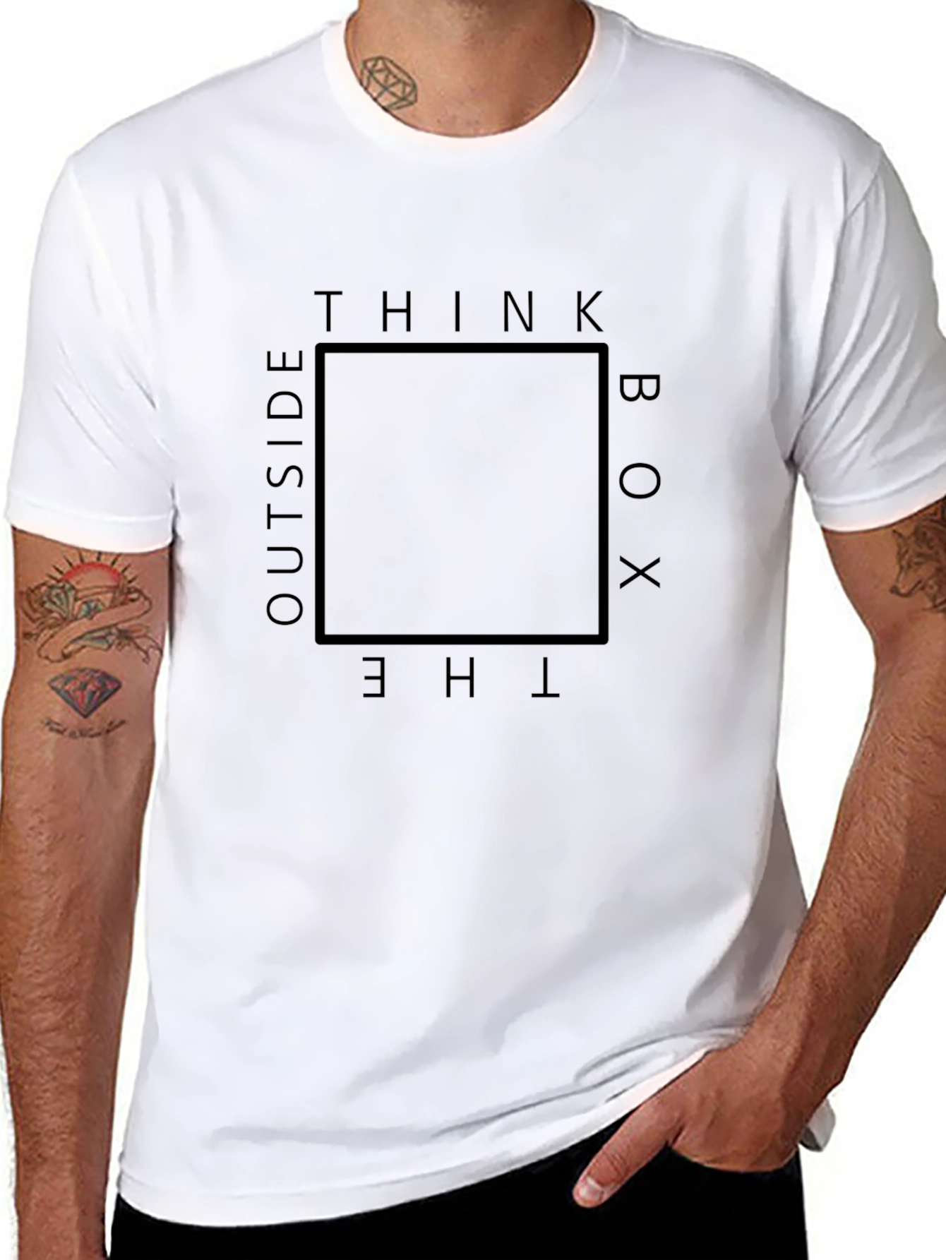 Think Outside the Box T-Shirt - Mens Graphic Tee