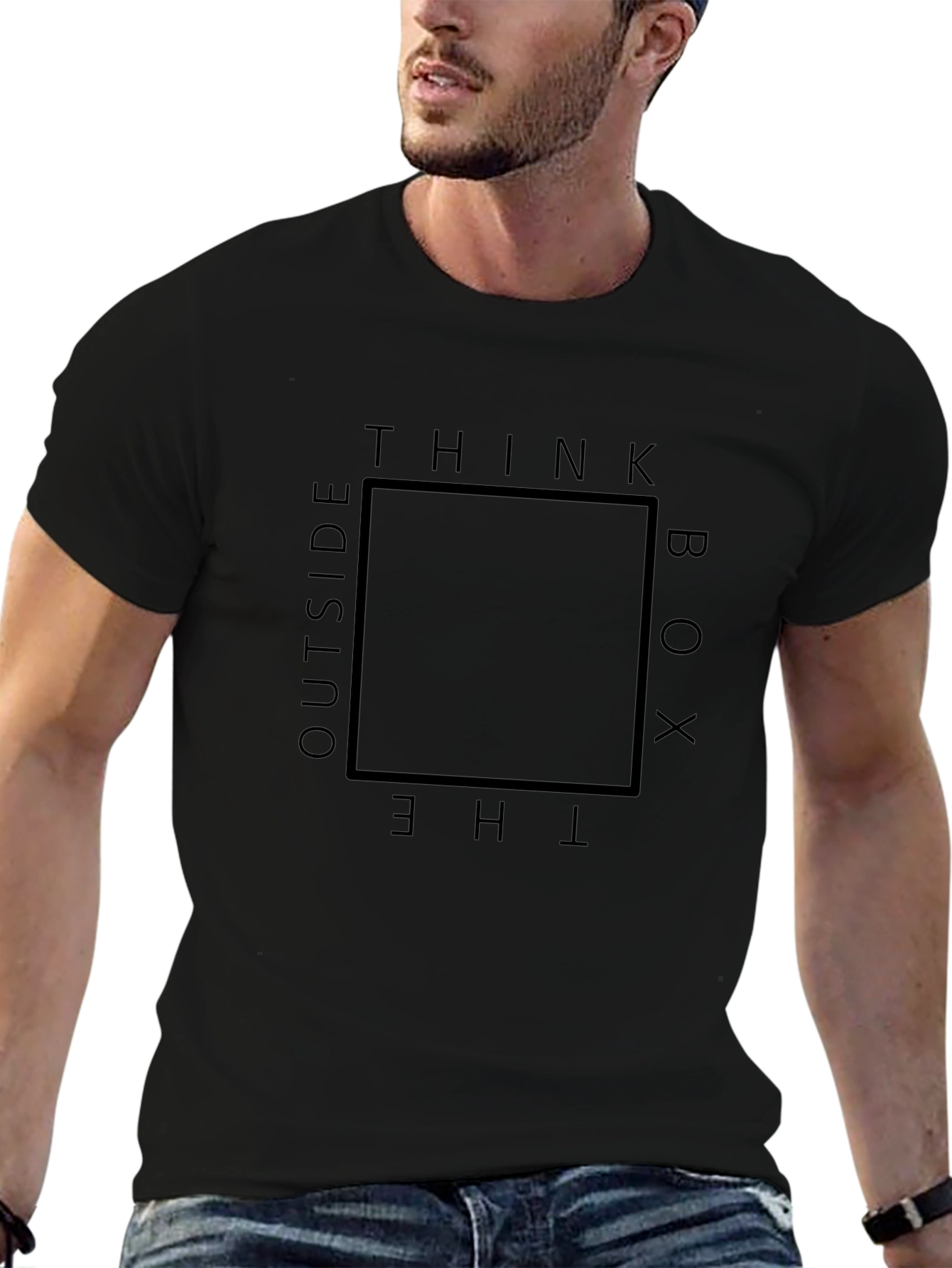 Think Outside the Box T-Shirt - Mens Graphic Tee