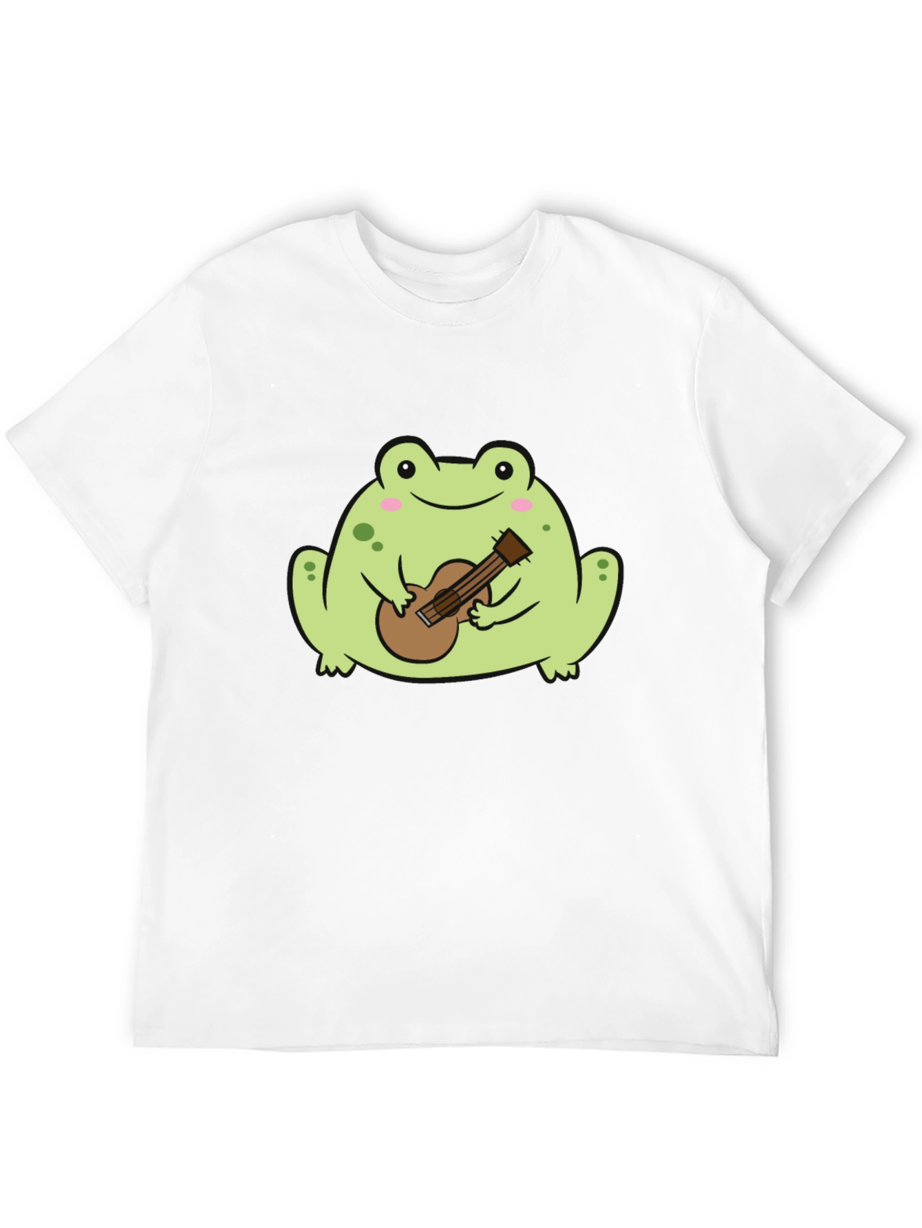 Frog Playing Guitar Graphic Tee - Unisex Black T-Shirt