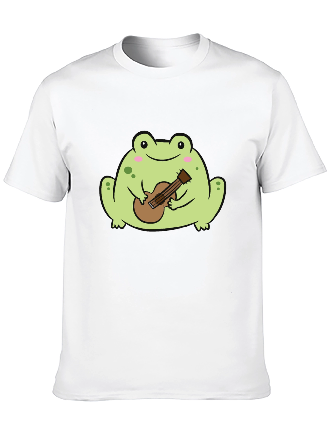 Frog Playing Guitar Graphic Tee - Unisex Black T-Shirt