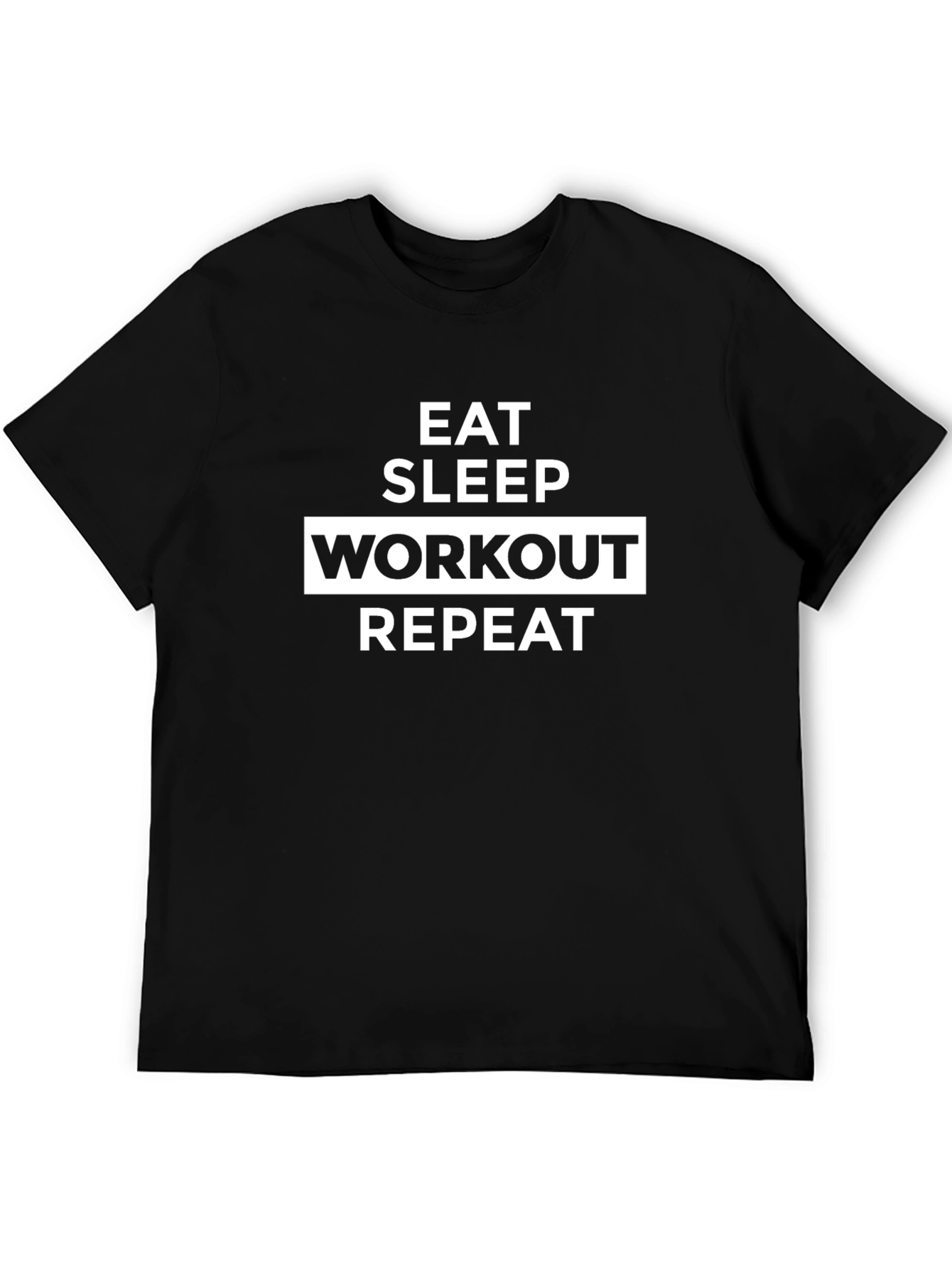 Eat Sleep Workout Repeat Graphic Tee