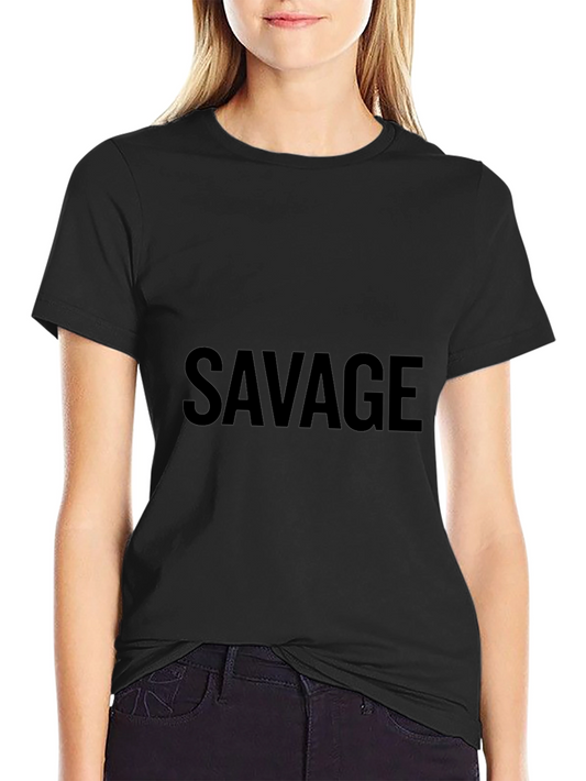 Savage Black Cotton Graphic Tee