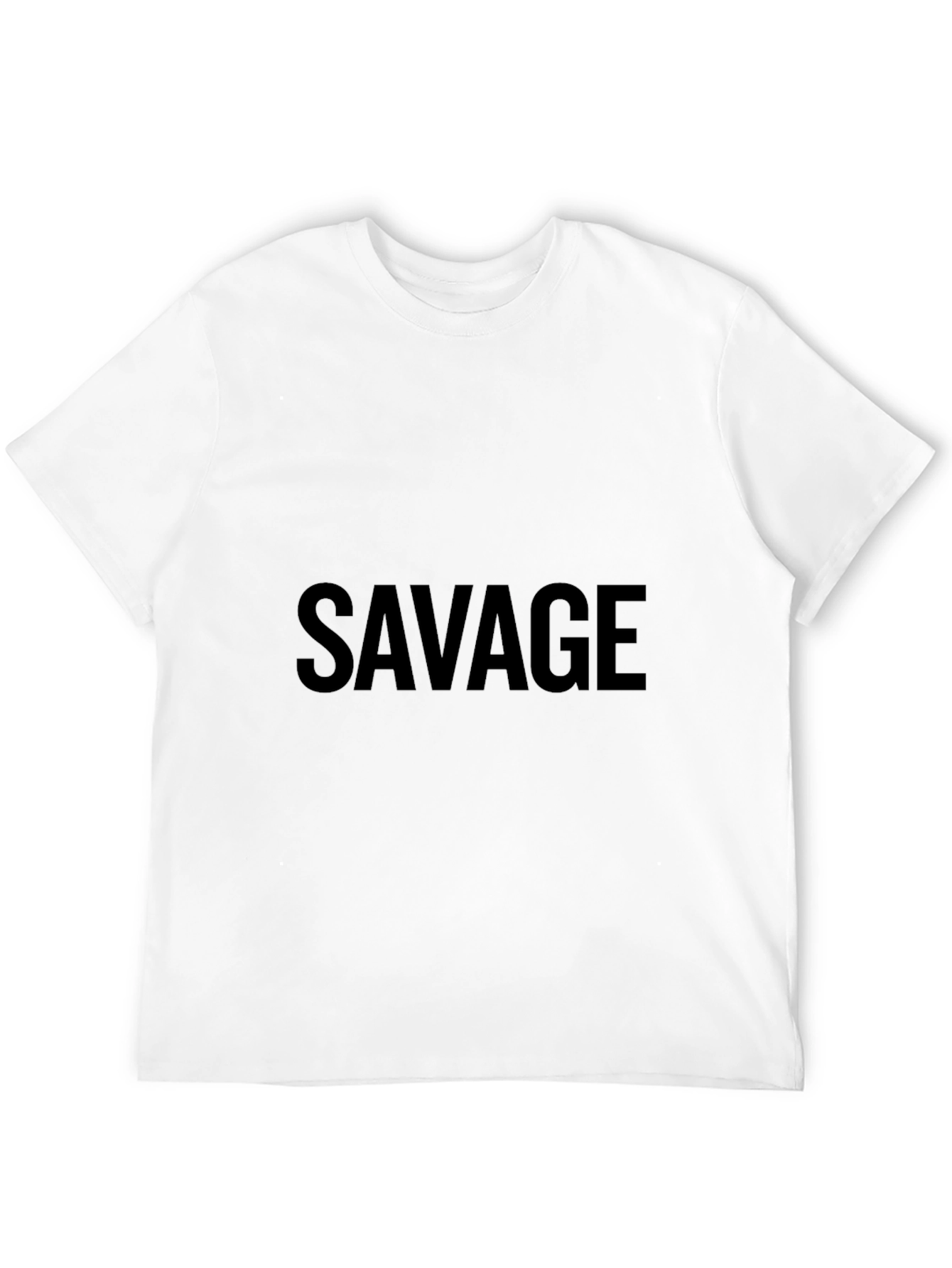 Savage Black Cotton Graphic Tee