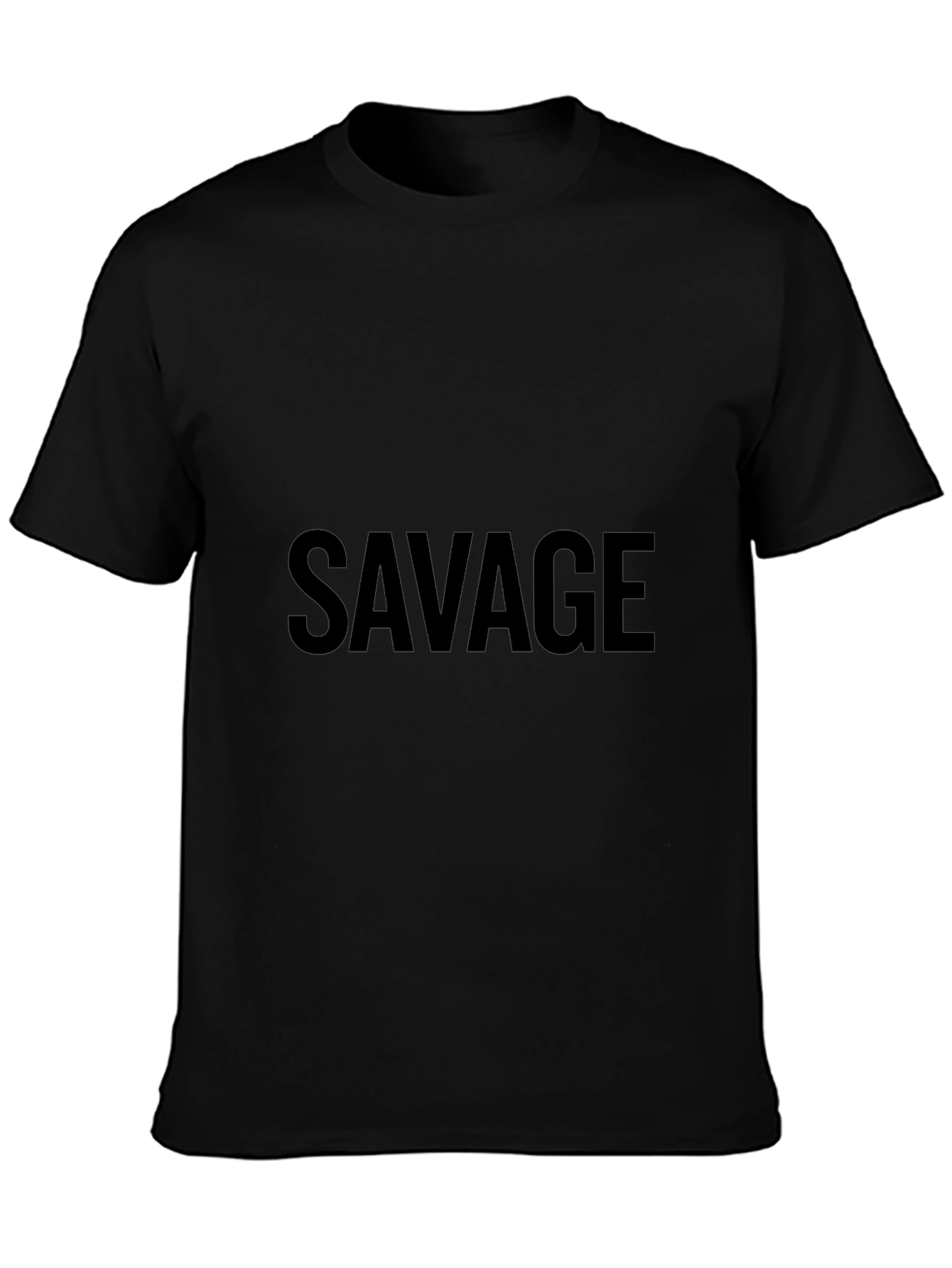 Savage Black Cotton Graphic Tee