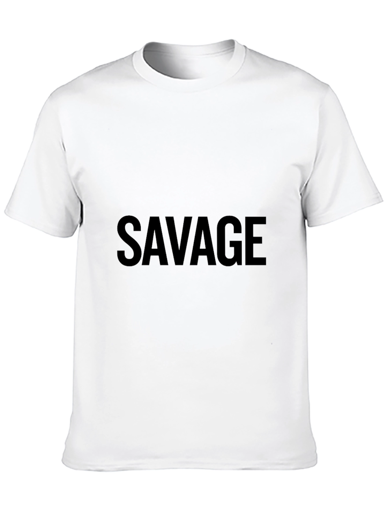 Savage Black Cotton Graphic Tee