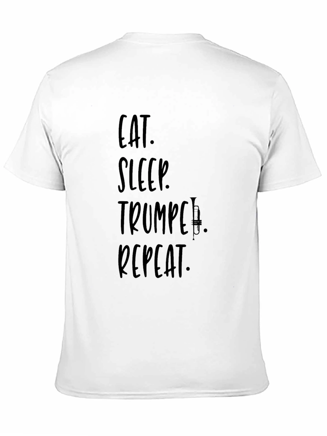 Eat Sleep Trumpet Repeat Black T-Shirt