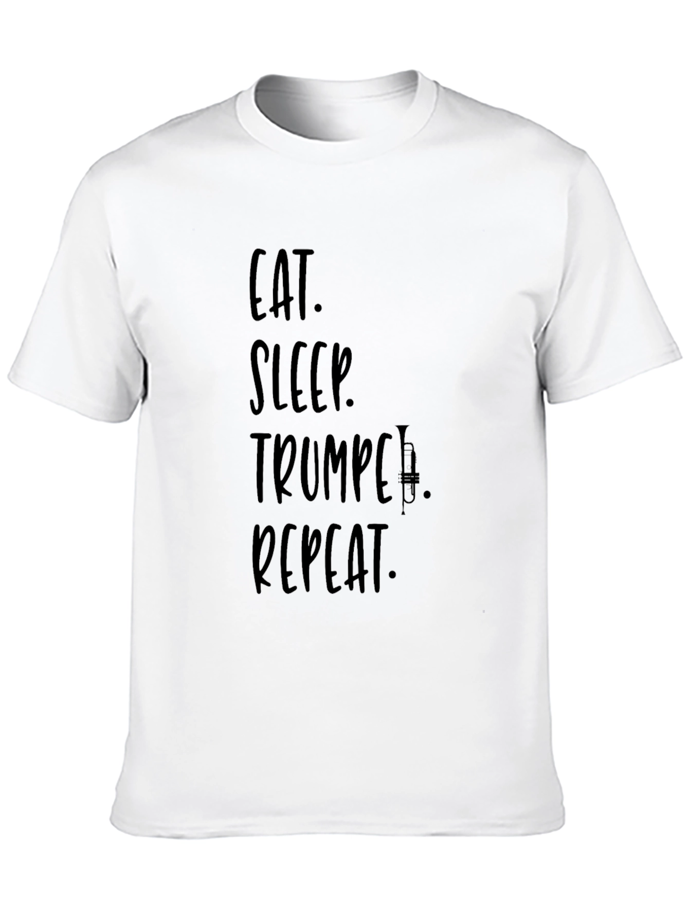 Eat Sleep Trumpet Repeat Black T-Shirt