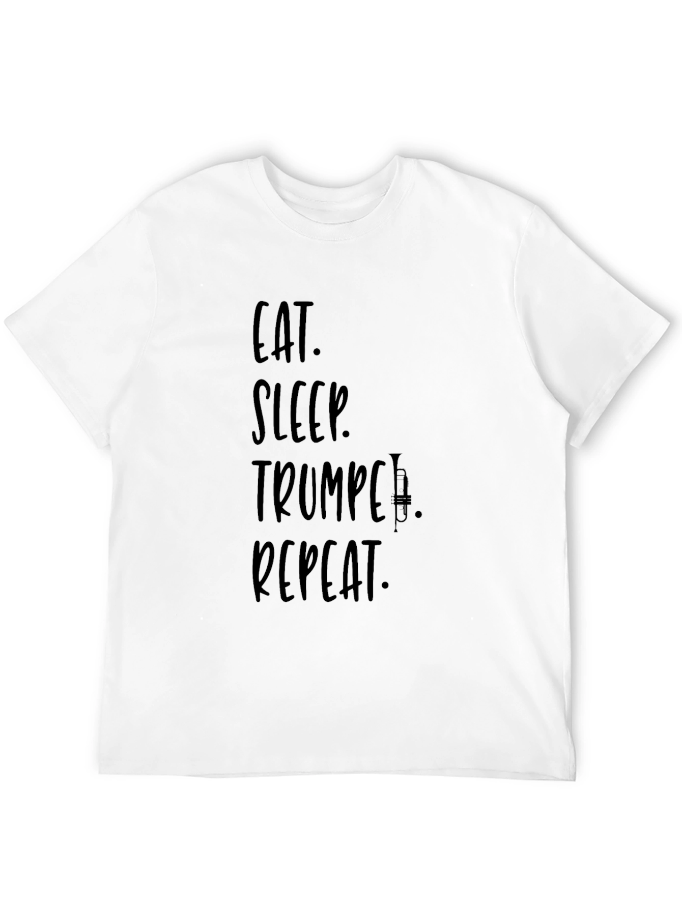 Eat Sleep Trumpet Repeat Black T-Shirt