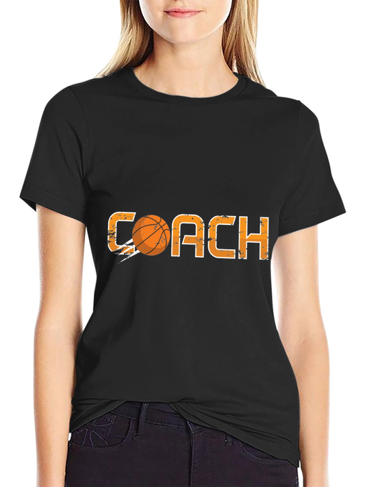 Basketball Coach T-Shirt - Black Graphic Tee