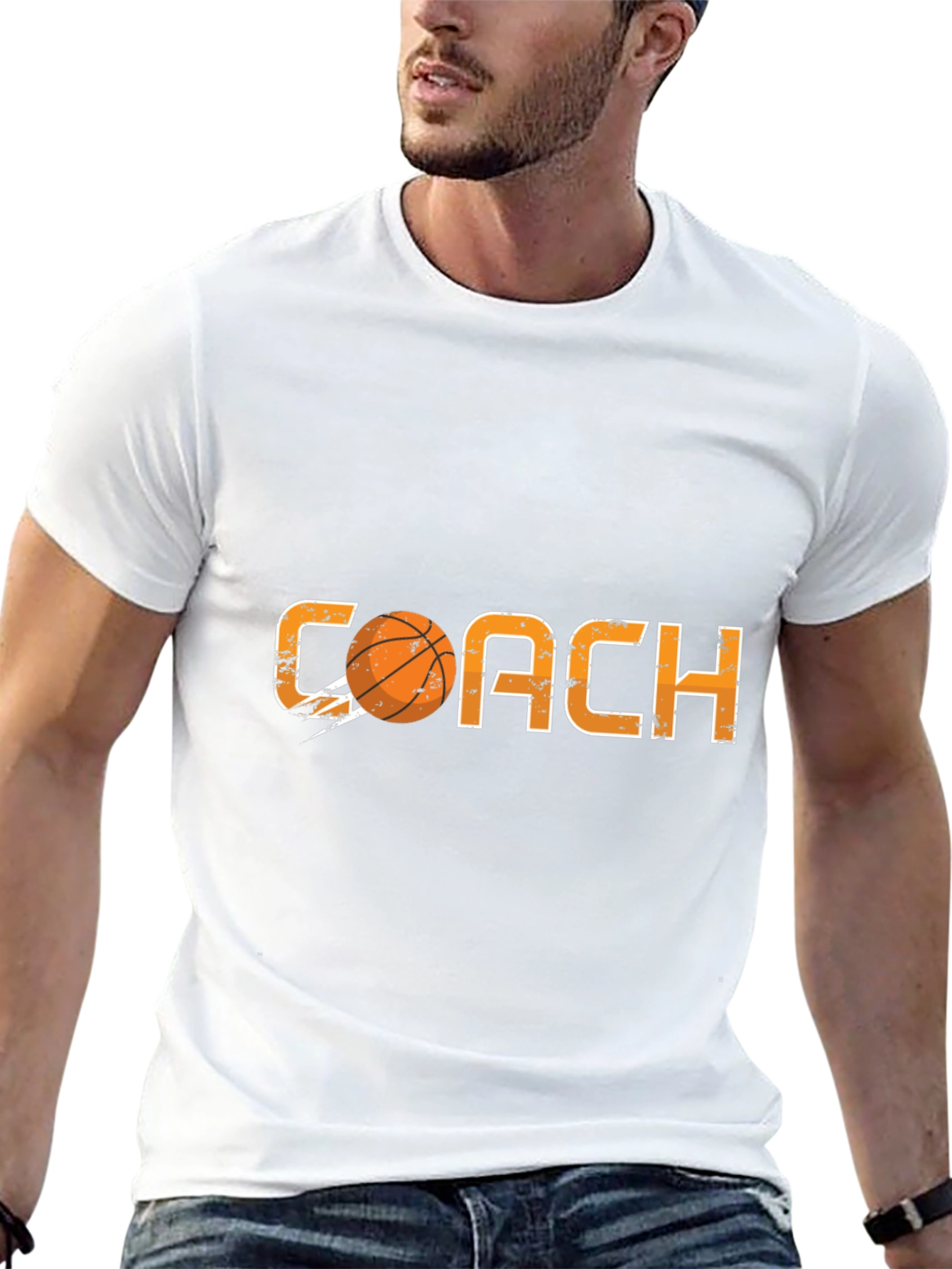 Basketball Coach T-Shirt - Black Graphic Tee