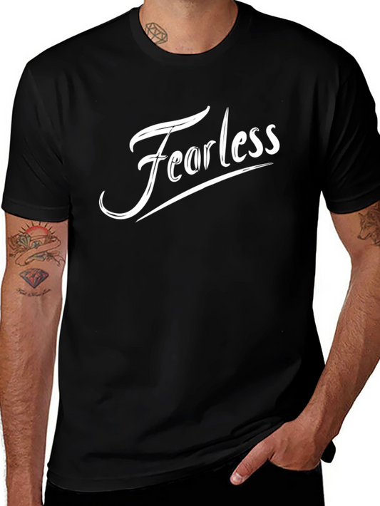 Fearless Graphic Tee - Black Cotton Comfort