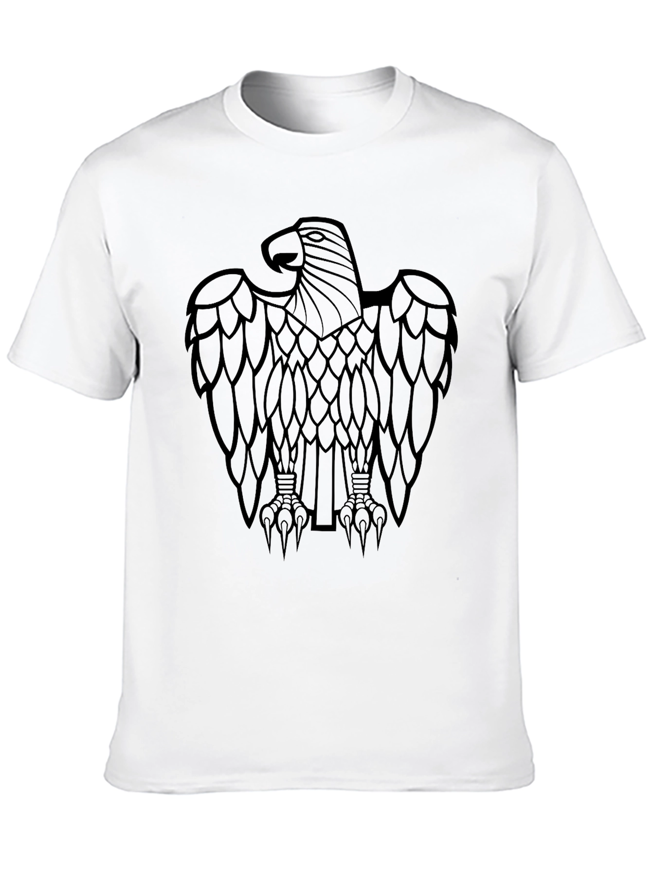 Mens Black Eagle Graphic Tee - Stylish Casual Wear