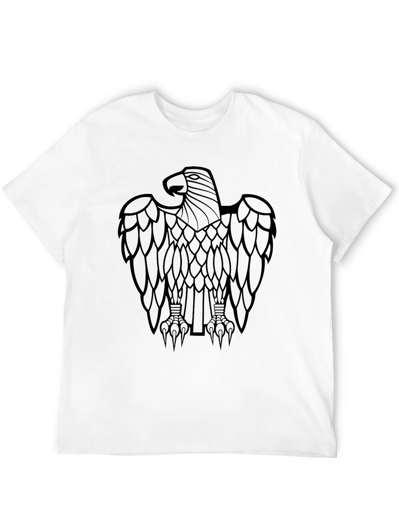 Mens Black Eagle Graphic Tee - Stylish Casual Wear