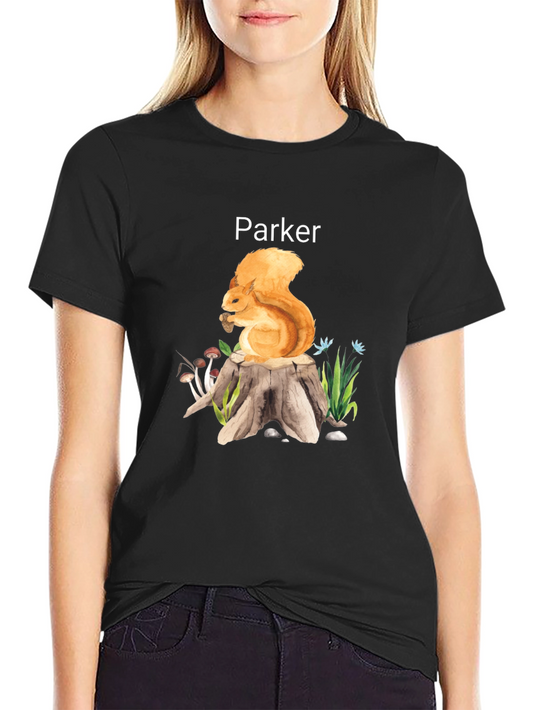 Parker Squirrel on Stump Graphic Tee