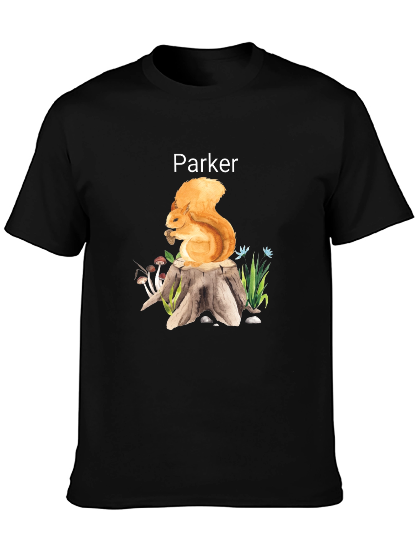 Parker Squirrel on Stump Graphic Tee