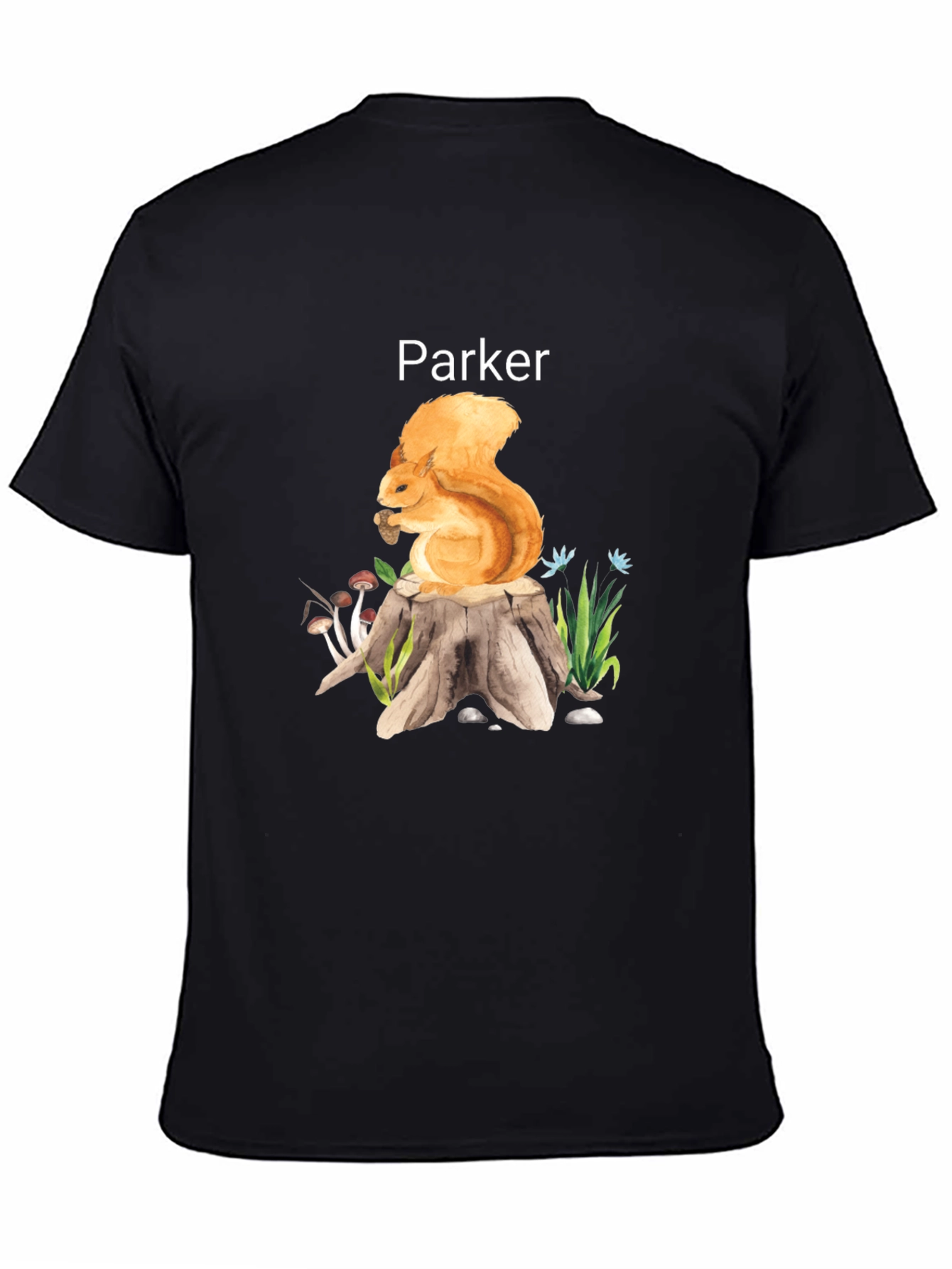 Parker Squirrel on Stump Graphic Tee
