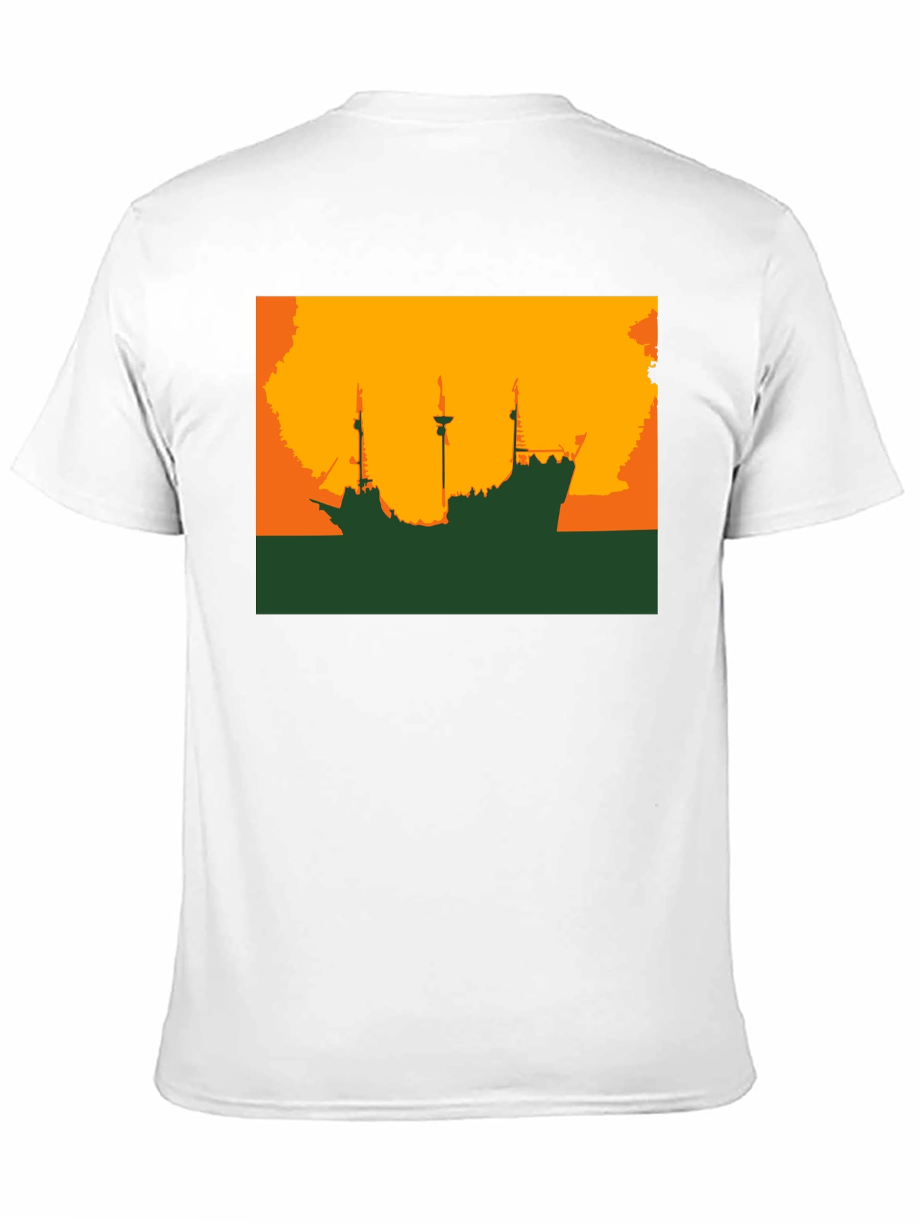 Silhouette Ship Graphic Tee - Black