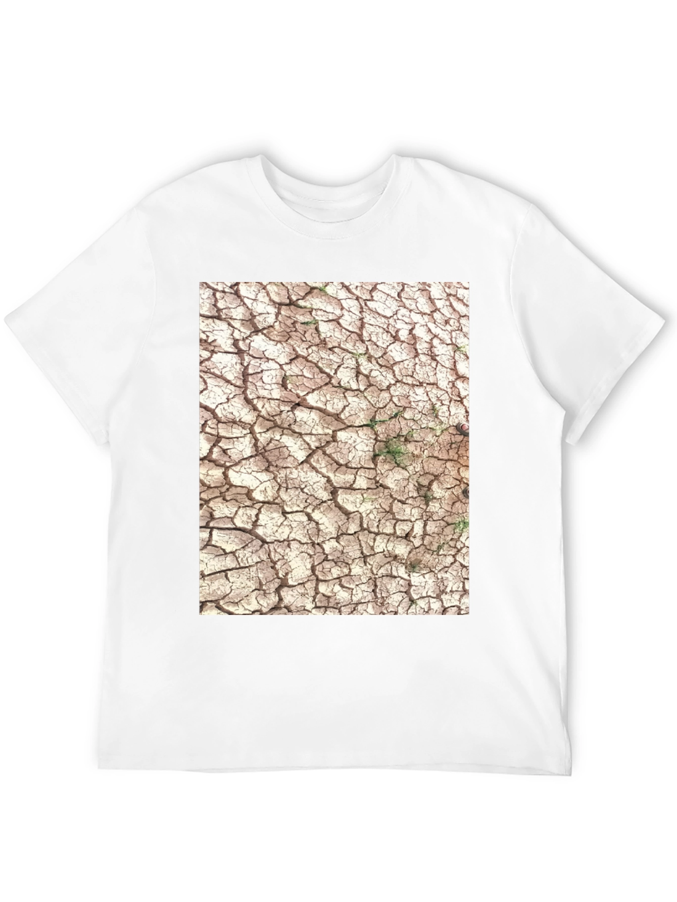 Cracked Earth Graphic Tee - Modern Black T-Shirt