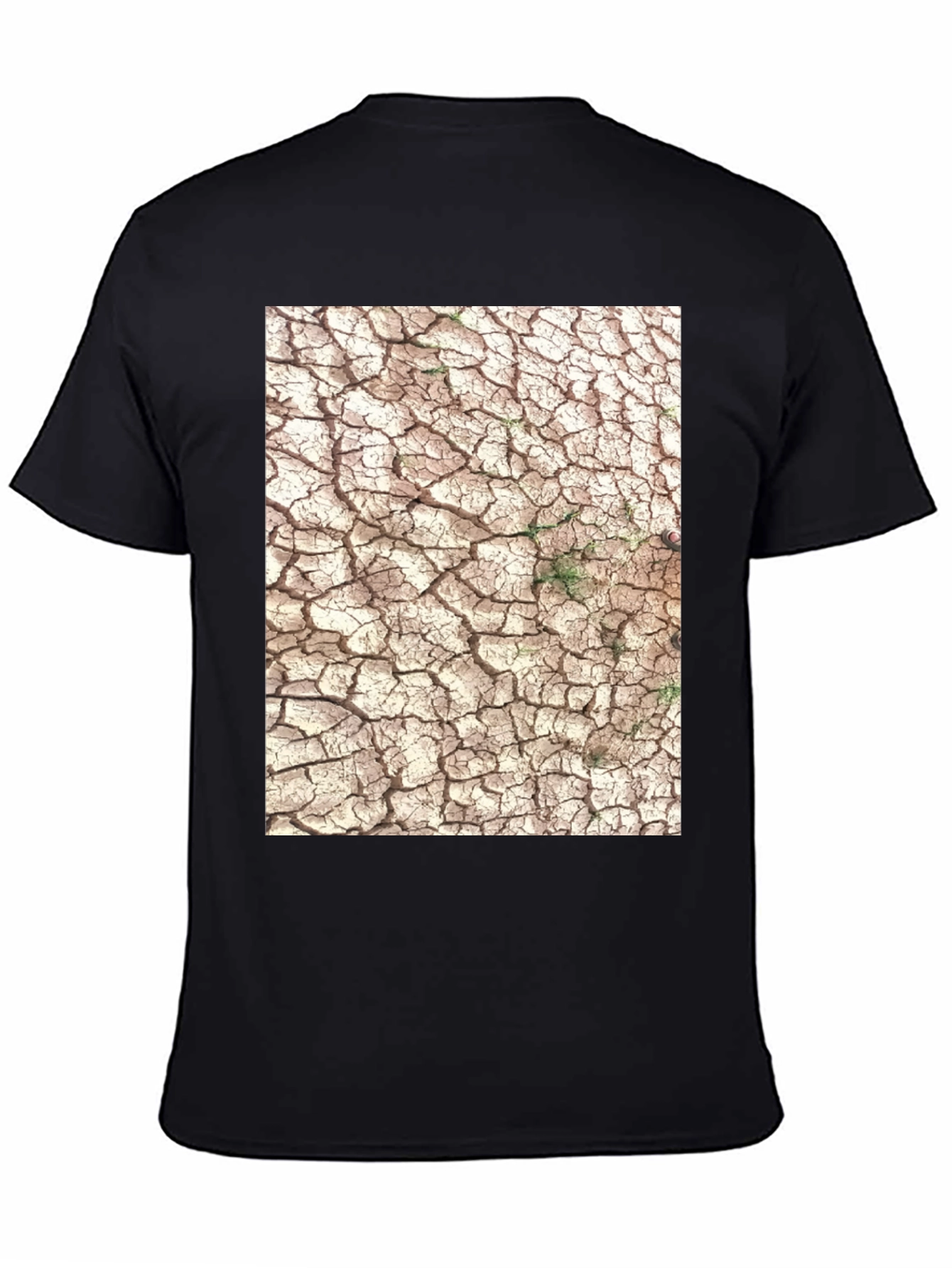 Cracked Earth Graphic Tee - Modern Black T-Shirt