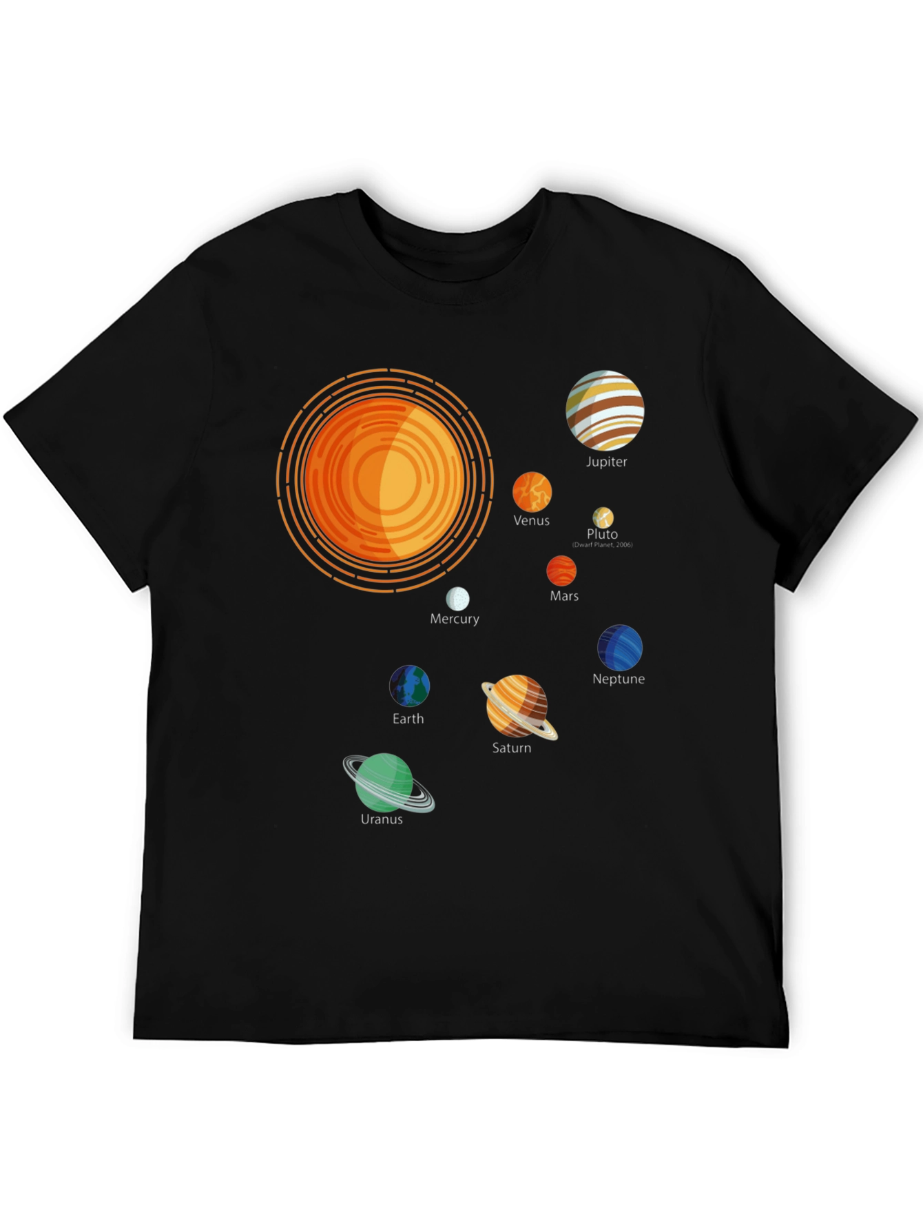 Solar System Planets Graphic T-Shirt